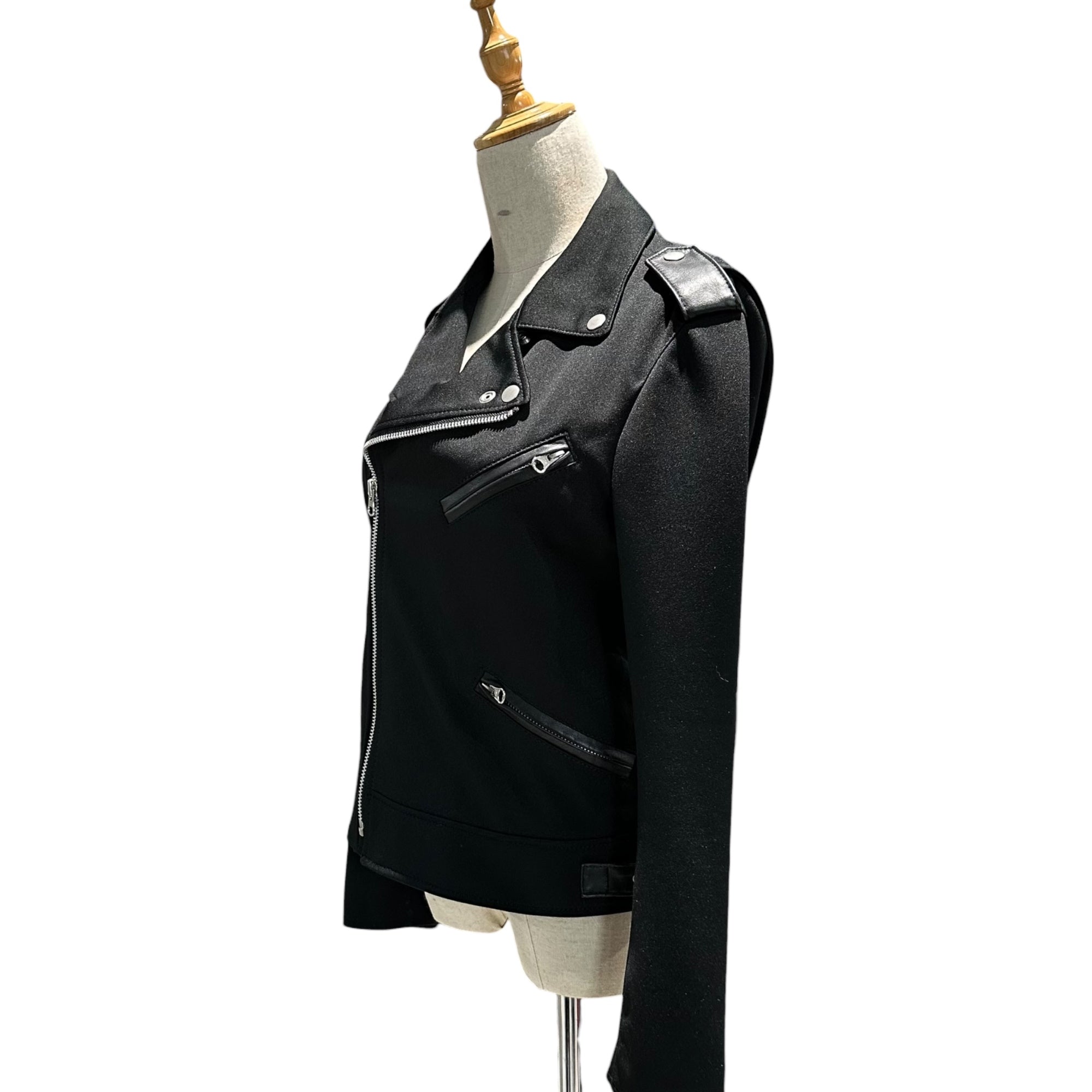 COMME des GARCONS JUNYA WATANABE(コムデギャルソンジュンヤワタナベ) 10SS Ester Double Rider Jacket エステル ダブル ライダース ジャケット JE-J071 M ブラック AD2009 ポリウレタンコーティング箇所は今後劣化の可能性があります