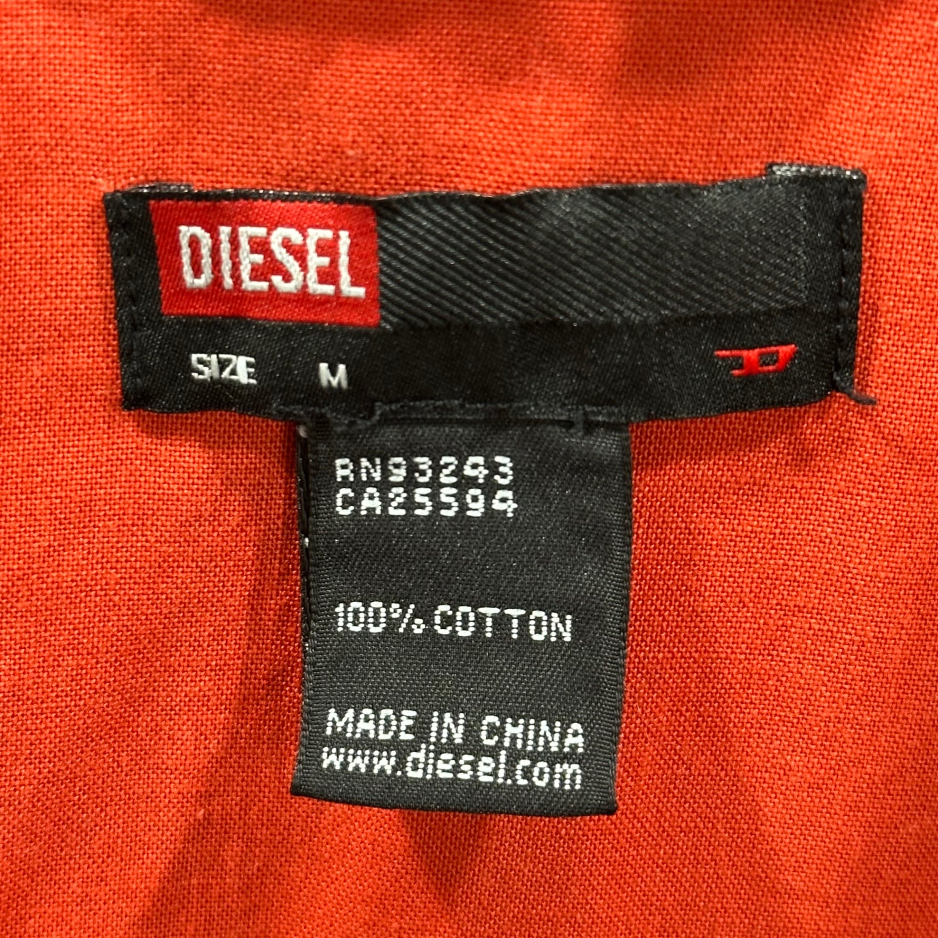 DIESEL(ディーゼル) ”BORN TO RIDE ROADHOGS” Corduroy Zip-Up Jacket コーデュロイ ジップアップ ジャケット Ｍ オレンジ