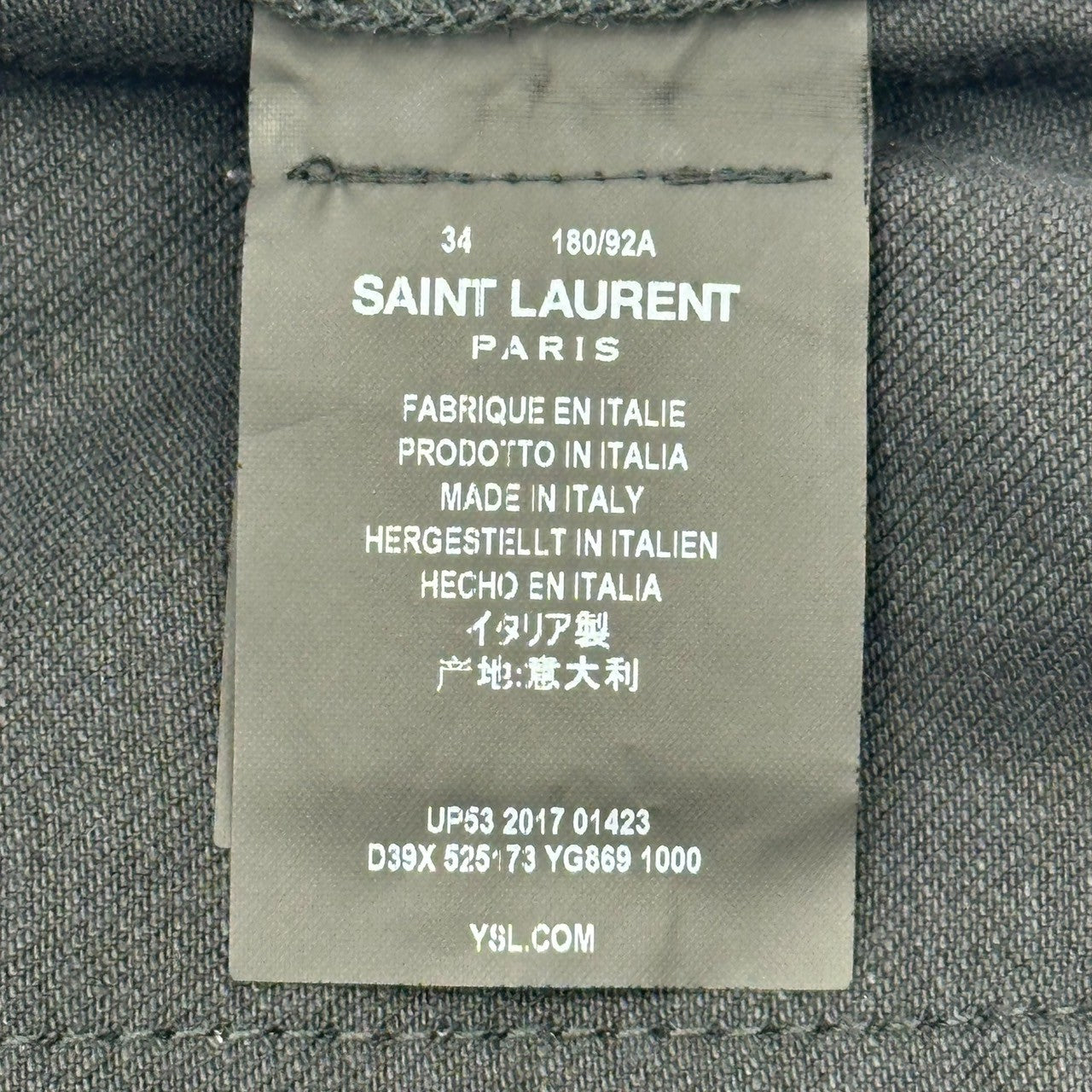 SAINT LAURENT スキニーデニム ブラック HW 2017 イタリア製