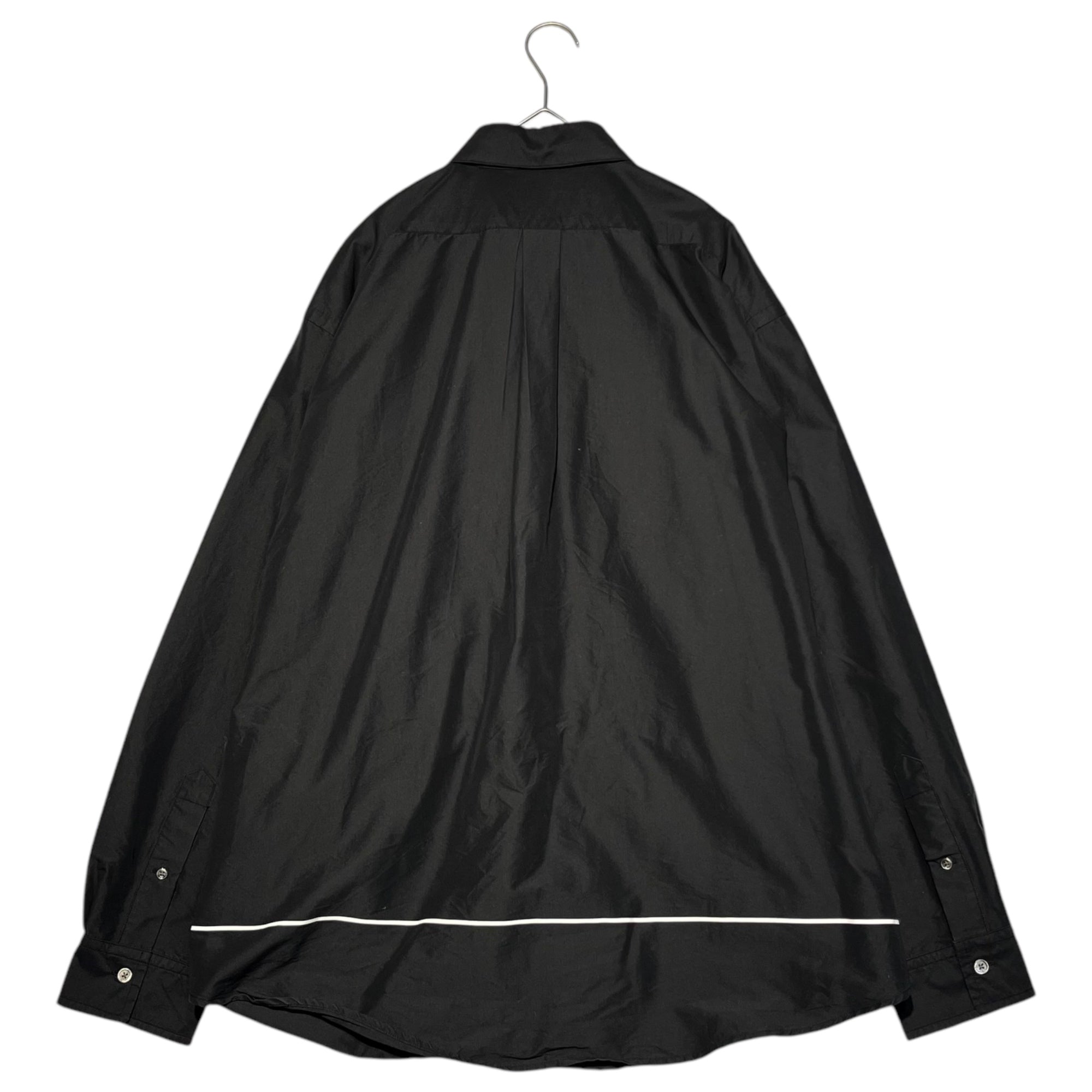 SSZ(エスエスズィー) 2WAY balloon overshirt 2WAY バルーン オーバー シャツ 11-11-6627-791 S ブラック 襟取り外し可能
