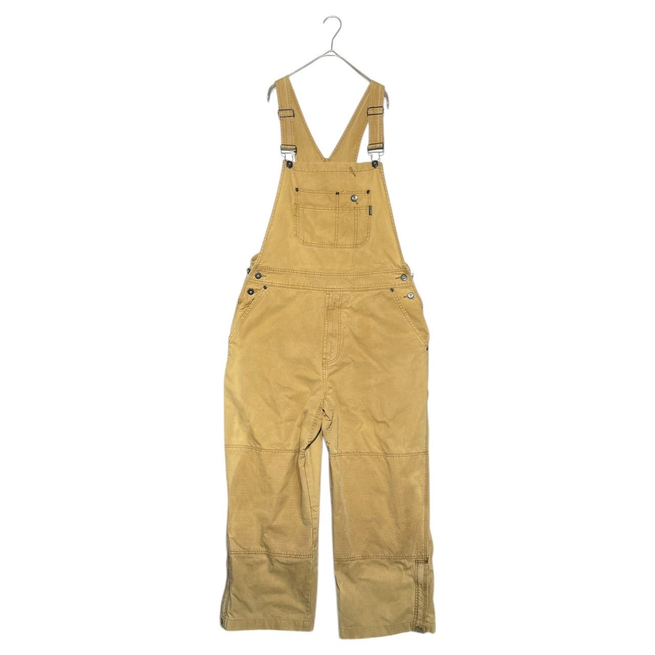 STUSSY(ステューシー) Distressed double knee overalls ユーズド加工 ダブルニー オーバーオール M ブラウン