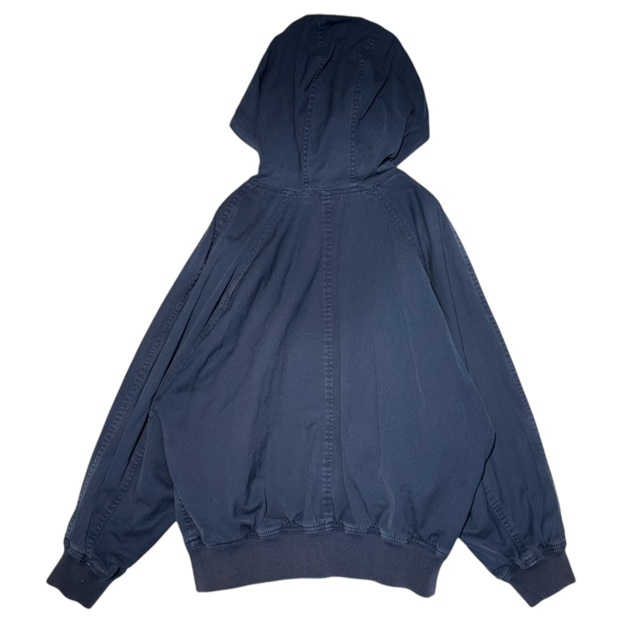 i.s. ISSEY MIYAKE(アイエス イッセイミヤケ) 90's logo reversible hooded blouson 90年代 ロゴ リバーシブル フーデッド ブルゾン IS31-FC007 M(XS~S程度) グレー×ネイビー