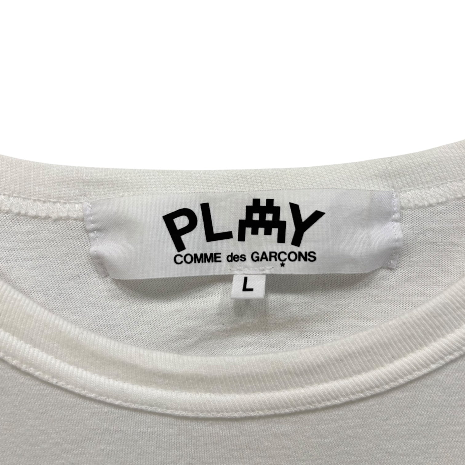 PLAY COMME des GARCONS(プレイコムデギャルソン) インベーダー Tシャツ L ホワイト AD2022/11