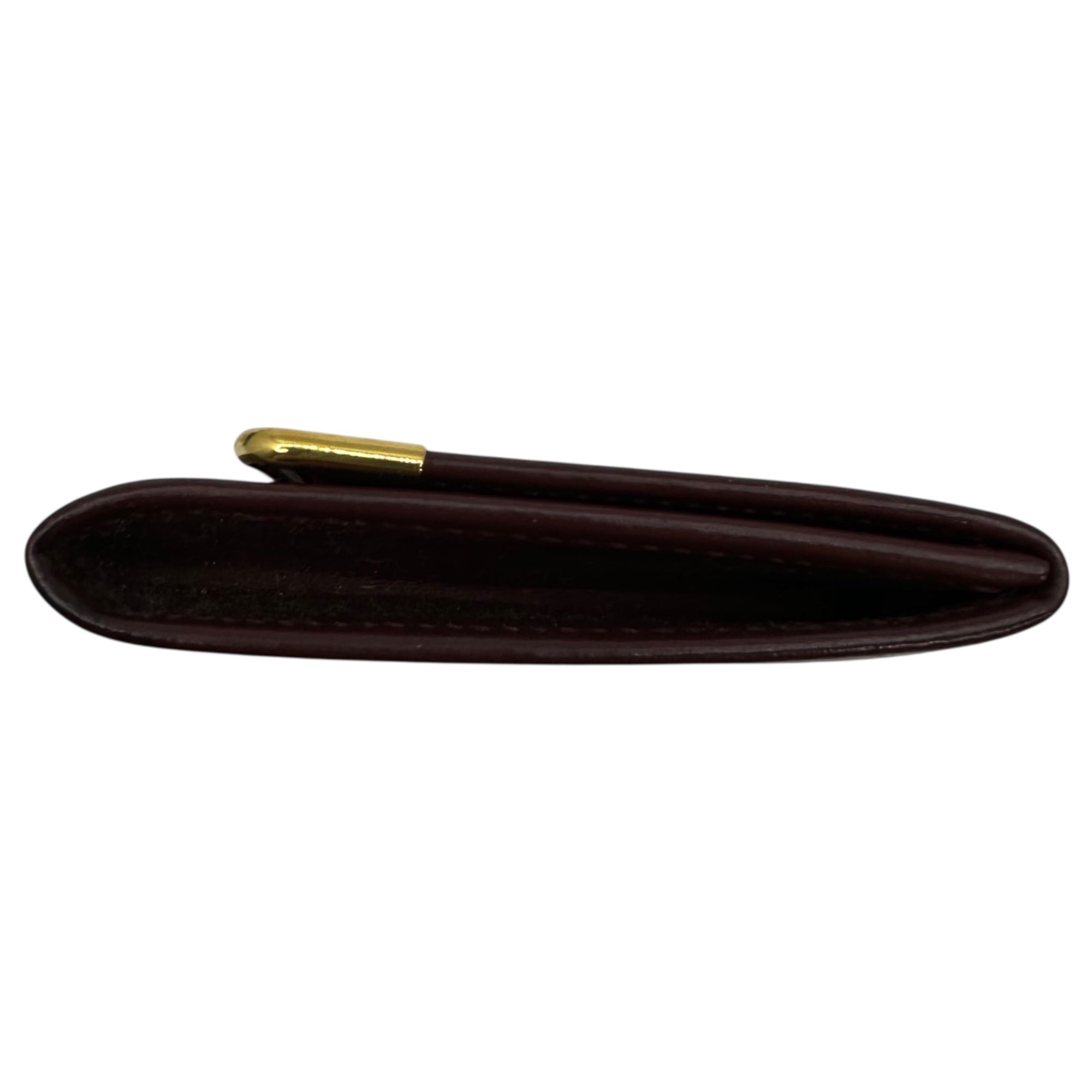 Cartier(カルティエ) Logo stamped coin purse ロゴ 型押し コインケース ボルドー 財布