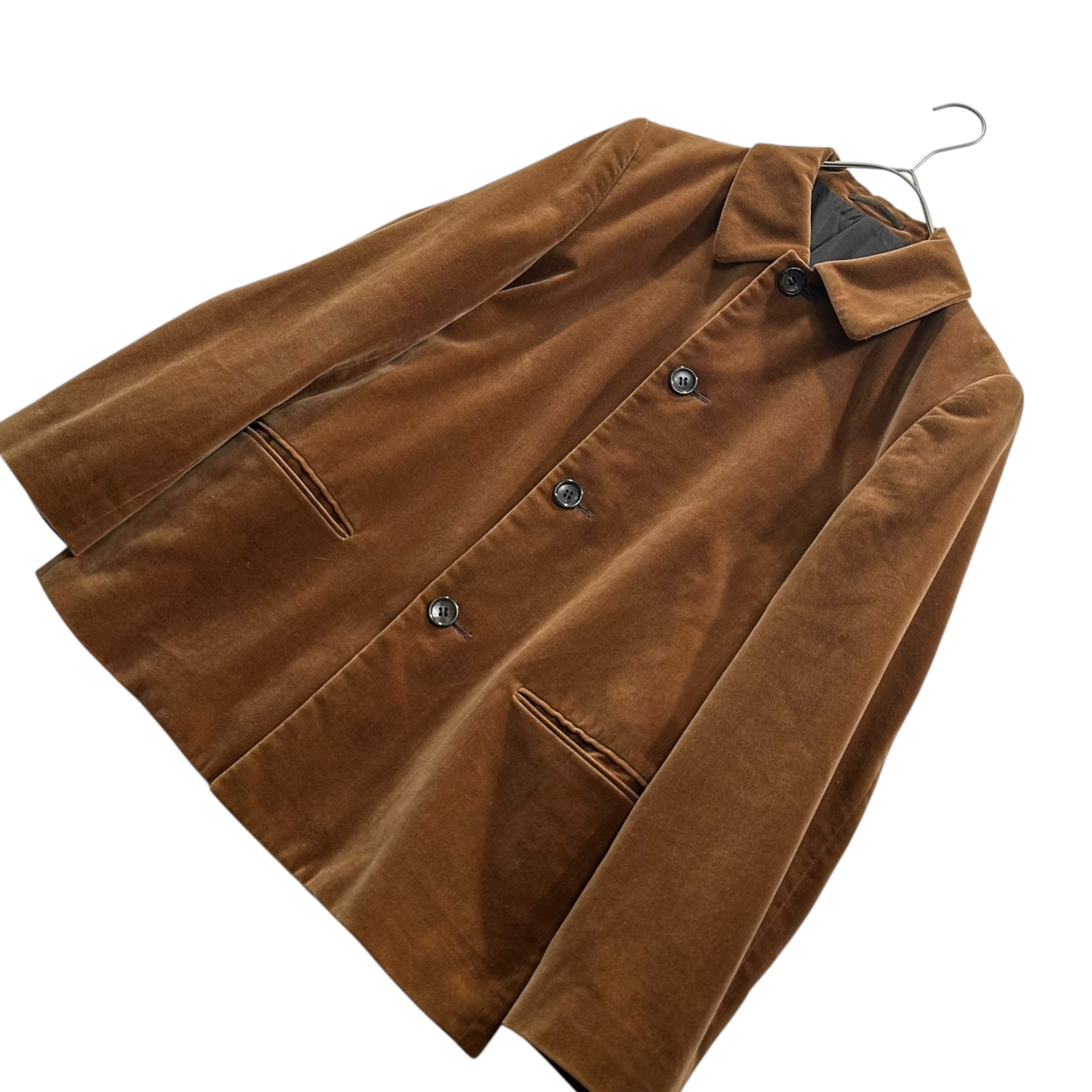 tricot COMME des GARCONS(トリココムデギャルソン) 96AW Velour 4B Jacket ベロア 4B ジャケット TJ-040330 表記無(M程度) ブラウン 90’s 90年代 アーカイブ