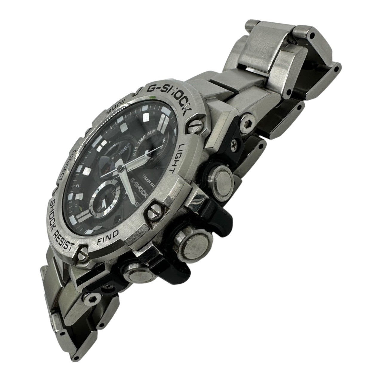 CASIO(カシオ) G-SHOCK G-STEEL Bluetooth 腕時計 GST-B100-1AJF シルバー