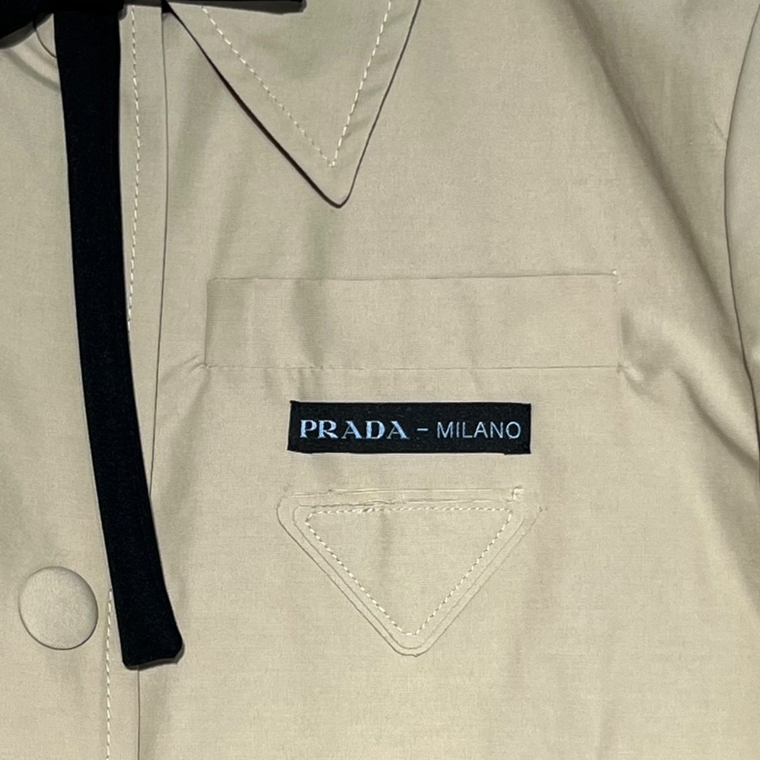 PRADA(プラダ) 19SS Ribbon decoration long trench coat リボン装飾 ロング トレンチコート 29X543 38(S程度) ベージュ 三角ロゴ