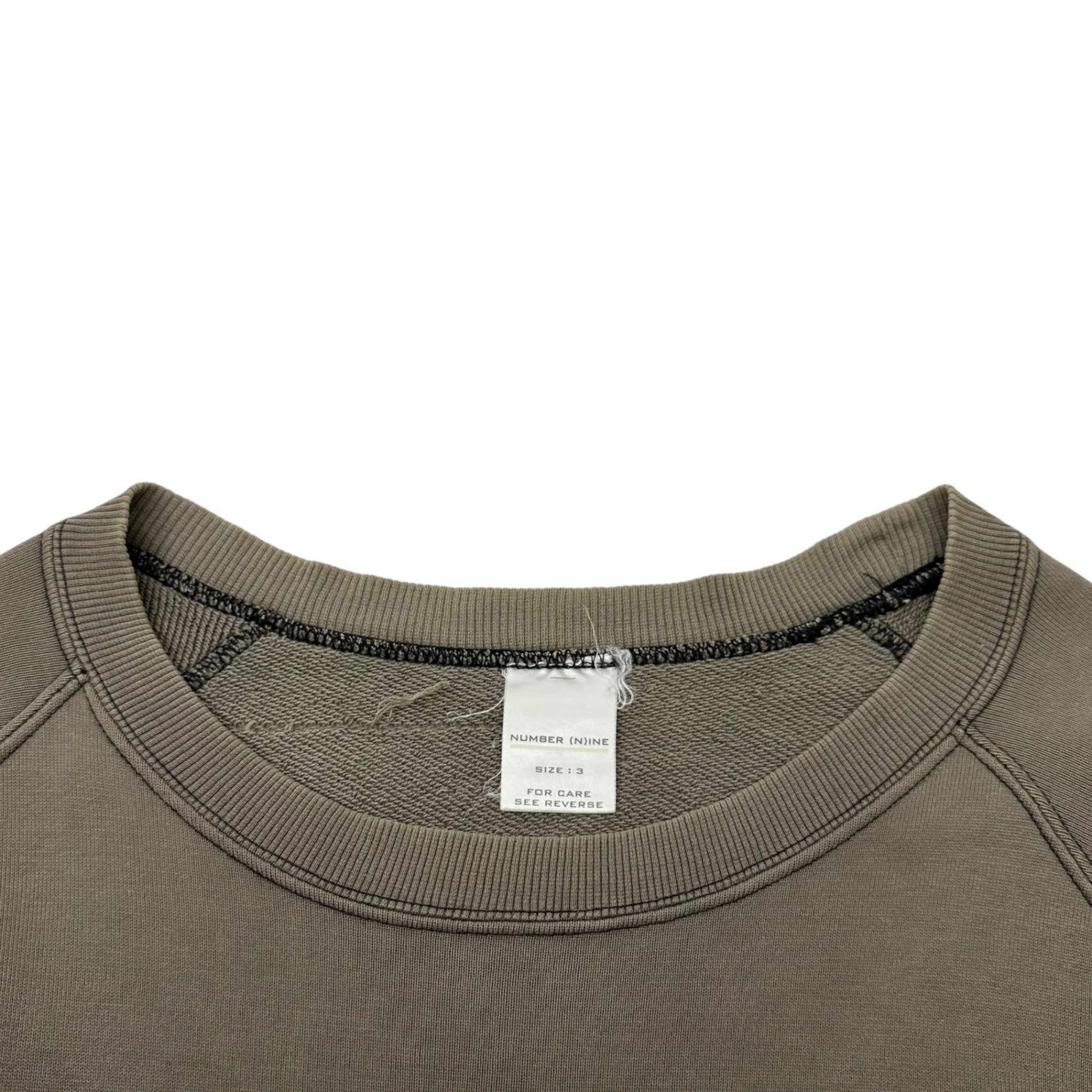 NUMBER (N)INE(ナンバーナイン) 01ss perforated skull sweat 穴あき ドクロ スウェット 3(M) チャコールグレー アーカイヴ 稀少品