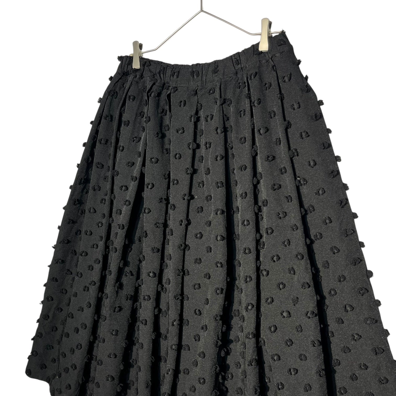 BLACK COMME des GARCONS(ブラックコムデギャルソン) 21SS Dot pattern wide silhouette skirt ドット パターン ワイド シルエット スカート 1G-S007 S ブラック AD2020