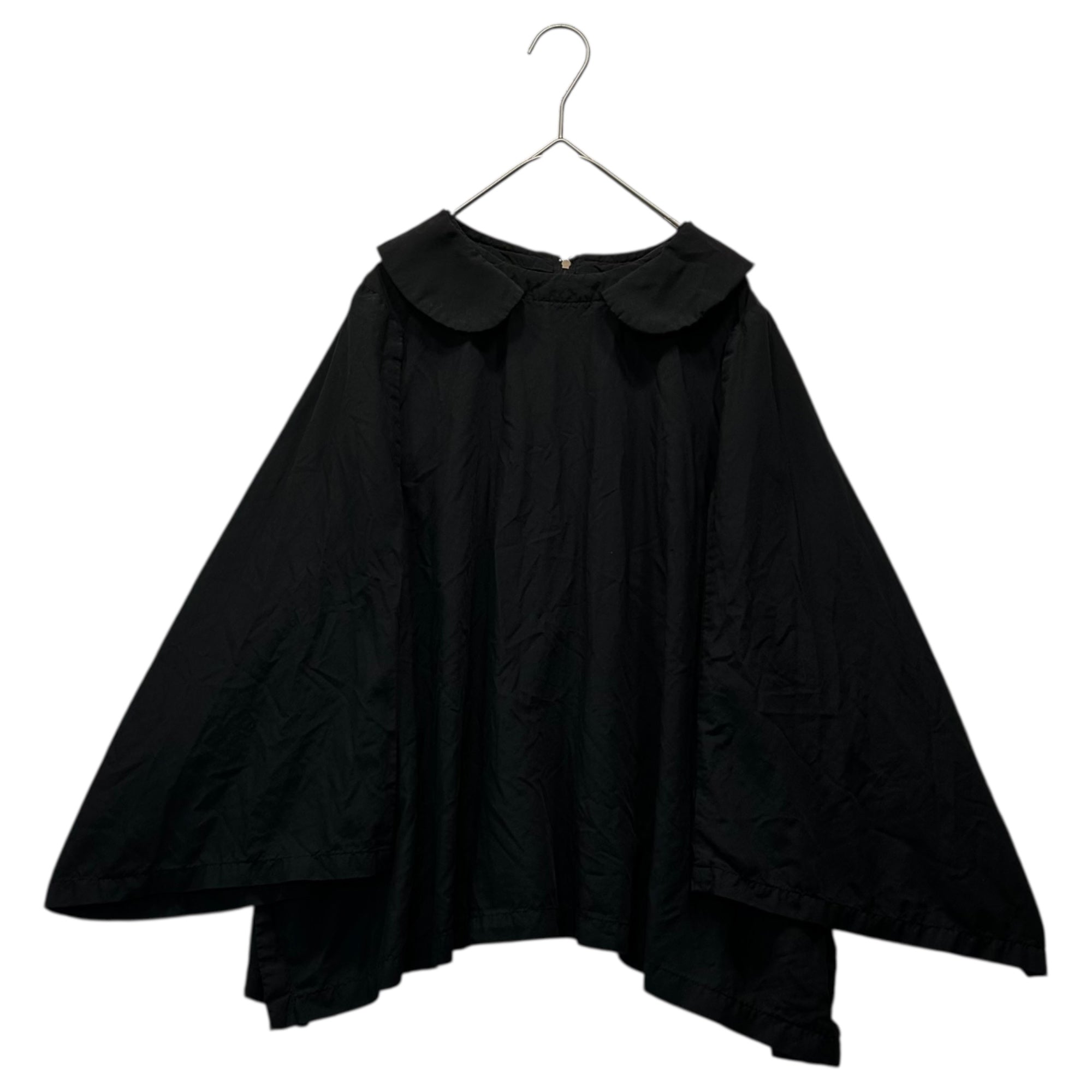 COMME des GARCONS COMME des GARCONS(コムデギャルソンコムデギャルソン) 22AW Round Collar Back Zip Flare Sleeve Blouse 丸襟 バックジップ フレアスリーブ ブラウス RJ-B003 XS ブラック AD2022