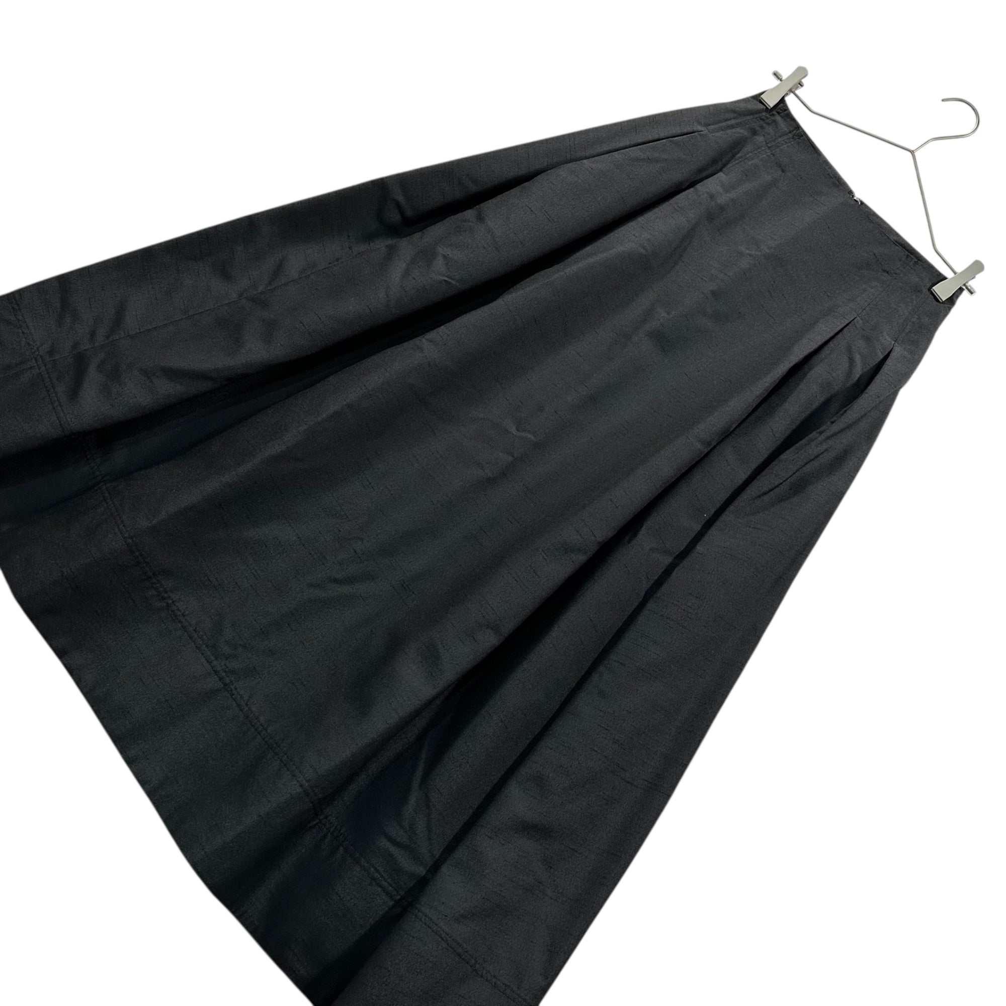 Y's(ワイズ) 90's Ripple Poly Fabric Long Skirt リップル ポリ ロング スカート YF-S03-911 FREE(S程度) ブラック ヴィンテージ ヨウジヤマモト