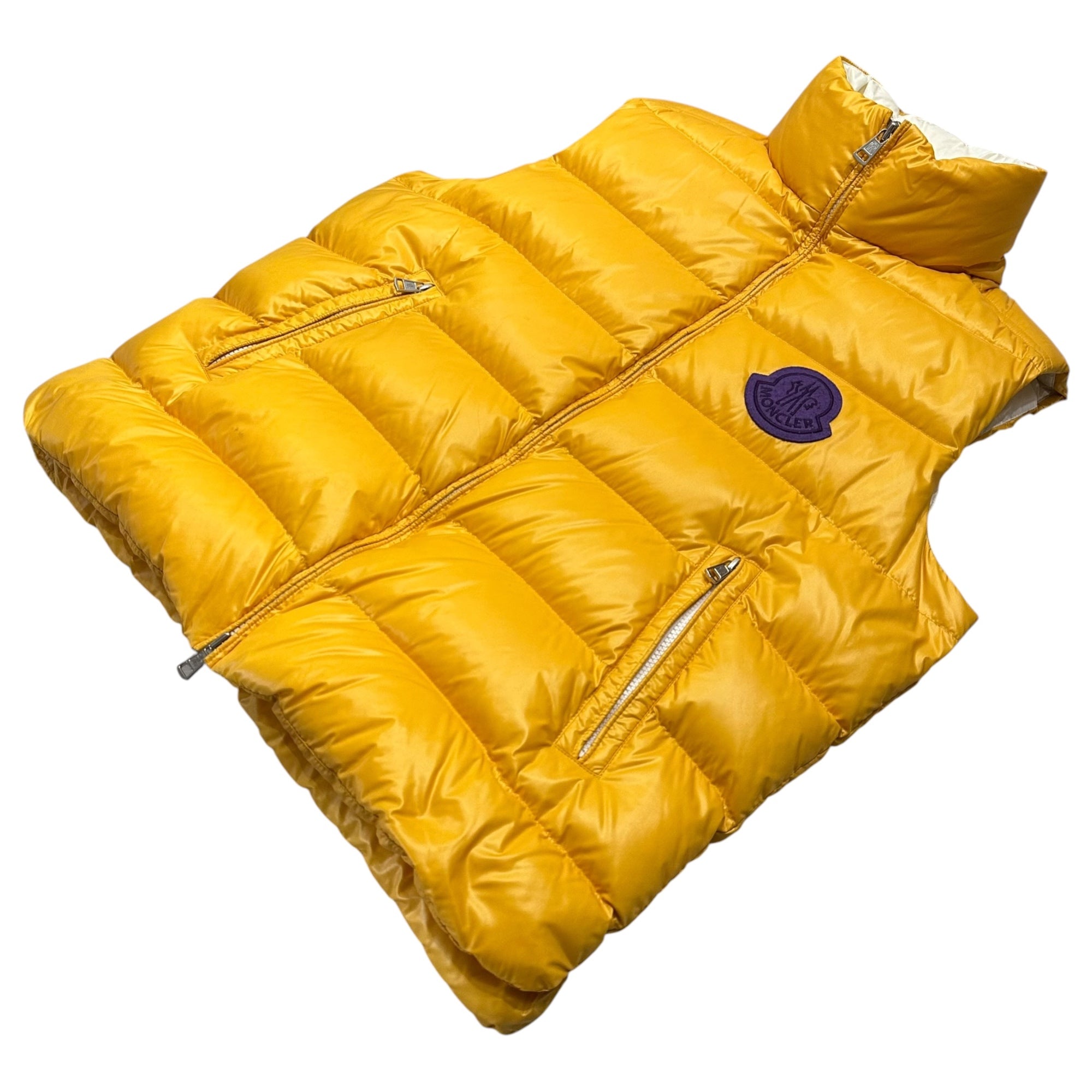 MONCLER(モンクレール) 2021SS PARK GILET パーク ロゴ ワッペン ダウン ベスト G10921A54500 3 イエロー