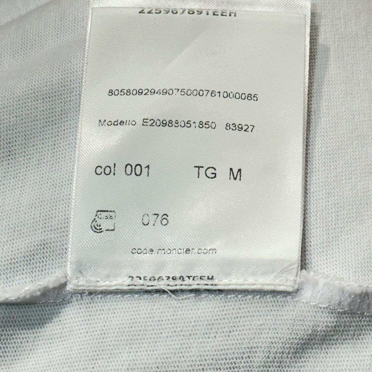 MONCLER GRENOBLE(モンクレール グルノーブル) MAGLIA GIROCOLLO LOGO T-SHIRT ロゴ Tシャツ E20988051850 83927 M ホワイト×ブラック×レッド
