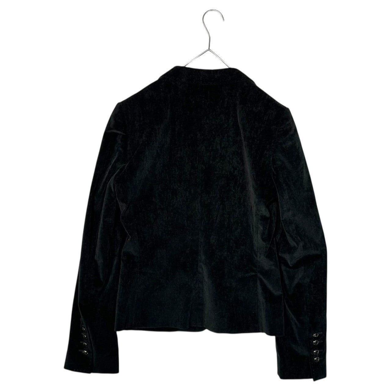DOLCE&GABBANA(ドルチェ&ガッバーナドルガバ) Cotton velour jacket with metal walnut buttons コットン ベロア 金属胡桃ボタン ジャケット F2701T/FUWAN 40(L程度) ブラック