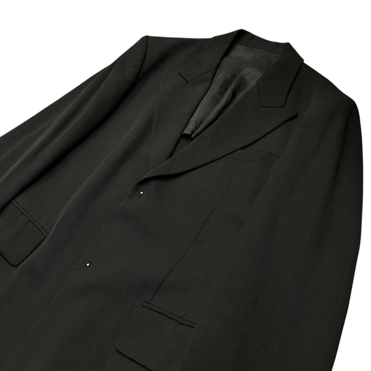 Jean Paul GAULTIER HOMME(ジャンポールゴルチエオム) 1995AW Stud-detailed tailored jacket ギボシ ボタン スタッズ テーラード ジャケット 560-5.JK.JG. 48 ブラック 90's 90年代