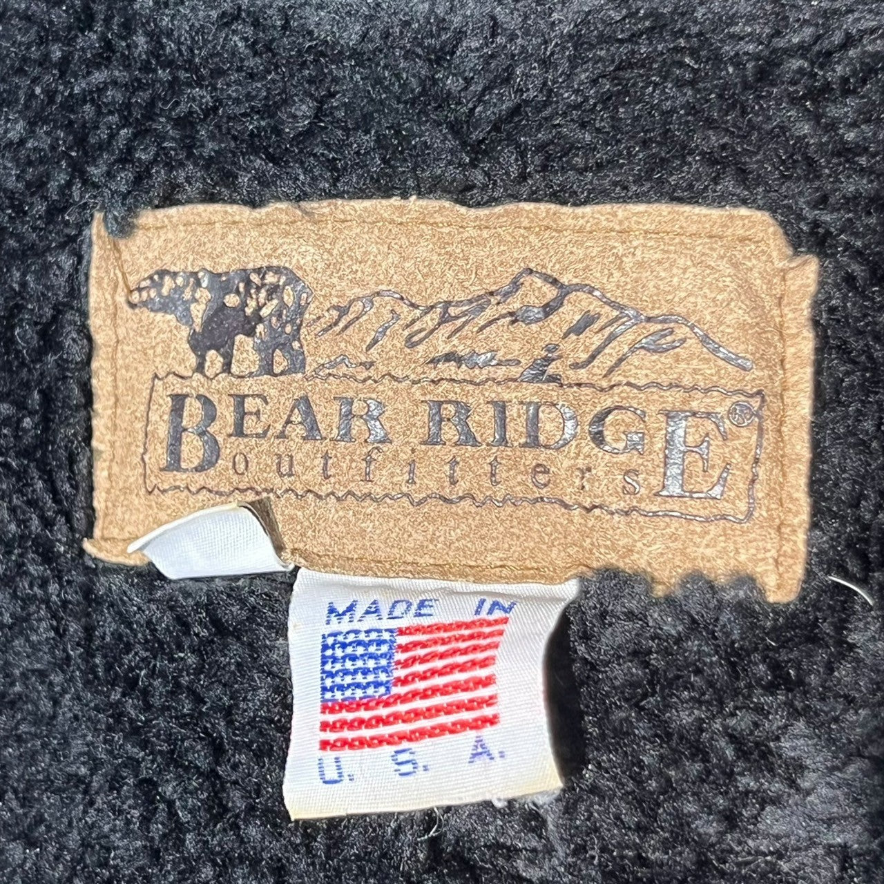 BEAR RIDGE(ベアーリッジ) 90's native pattern fleece jacket ネイティブ柄 フリース ジャケット 90年代 L ブラック