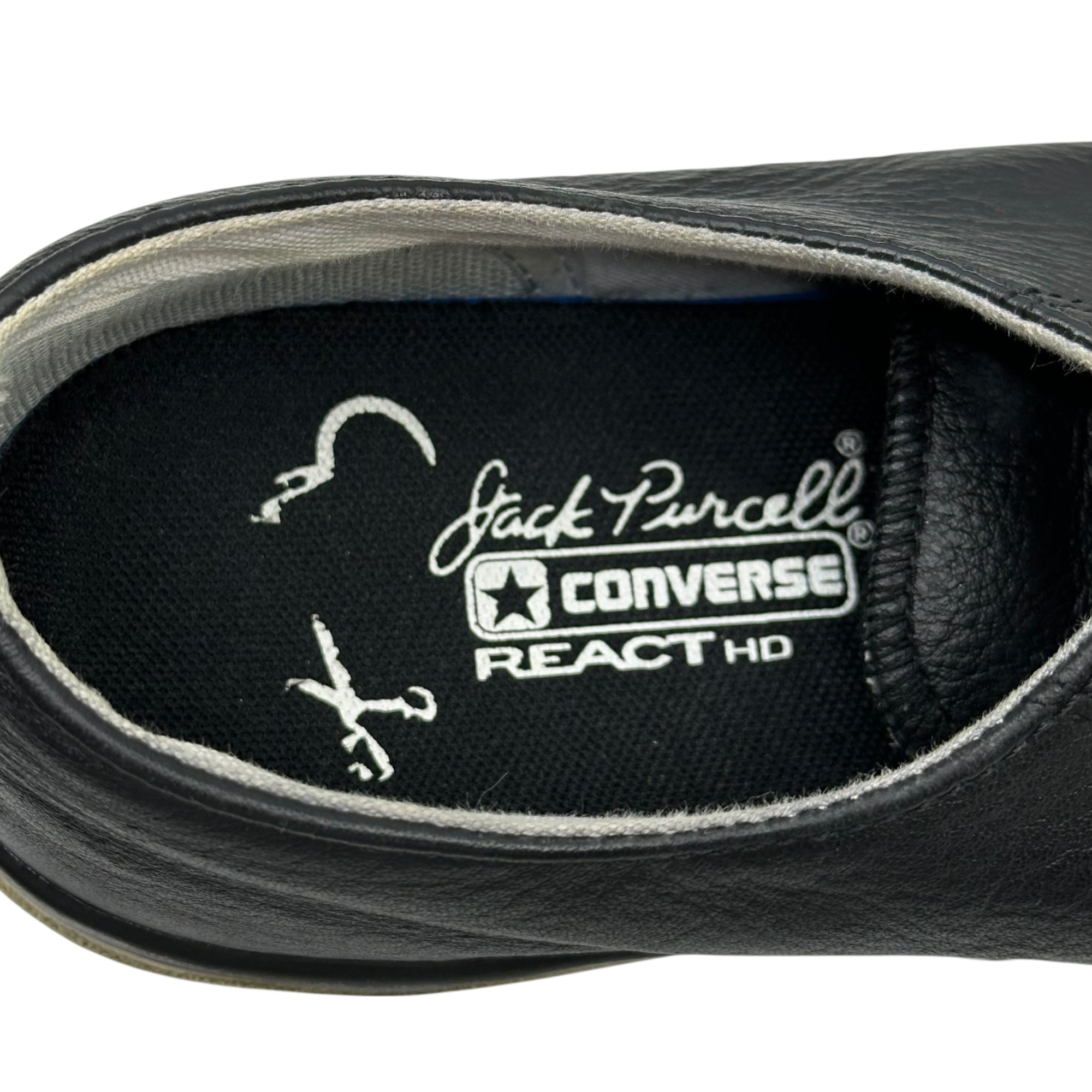 DENHAM×CONVERSE(デンハム×コンバース) LEATHER JACK PURCELL レザー ジャックパーセル ローカット スニーカー 1CL873 27.0cm ブラック