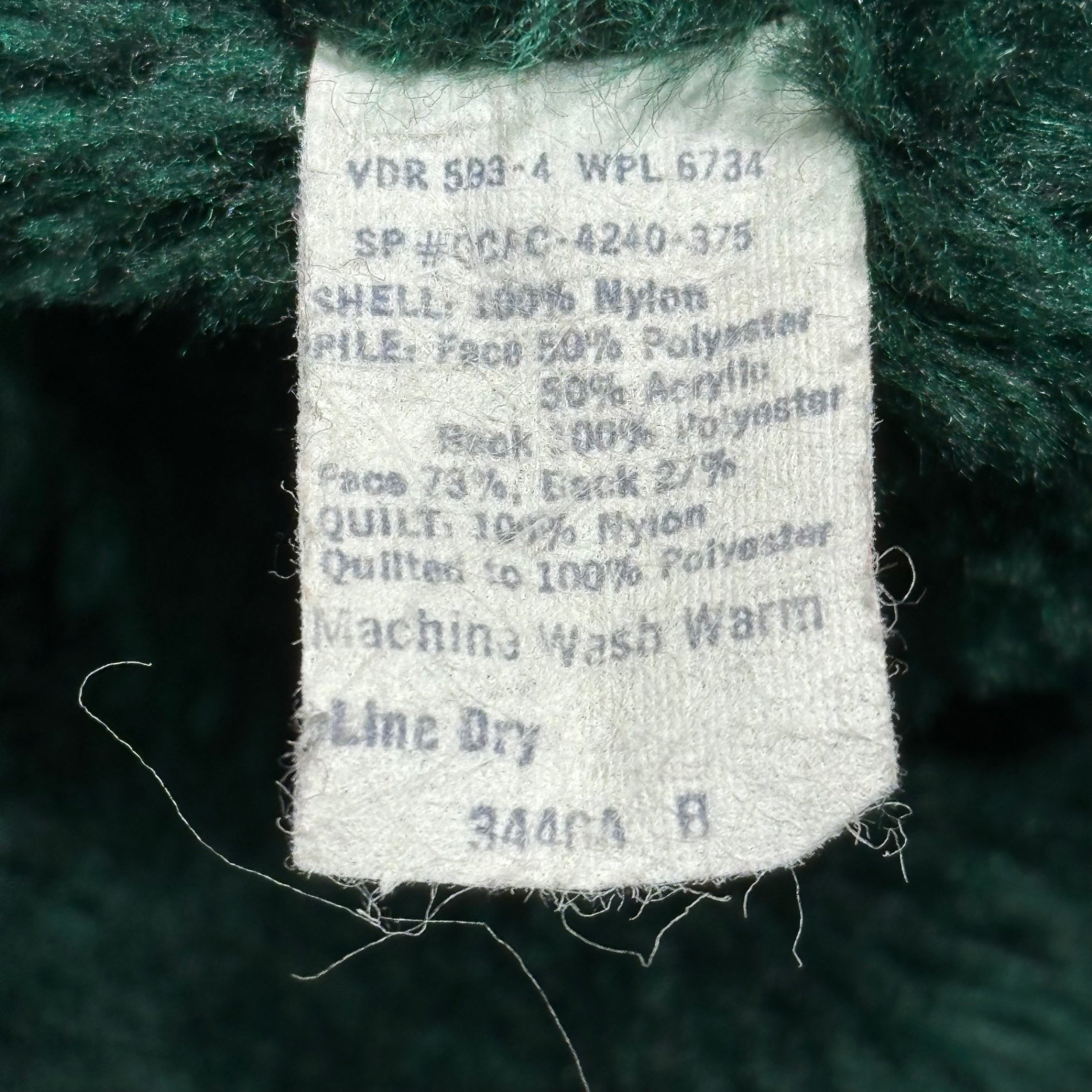 JC Penney(ジェーシーペニー) 70's Fleece-Lined Zip-Up Jacket 70年代 ヴィンテージ 内 ボア ジップアップ ジャケット  XL グリーン BOYS