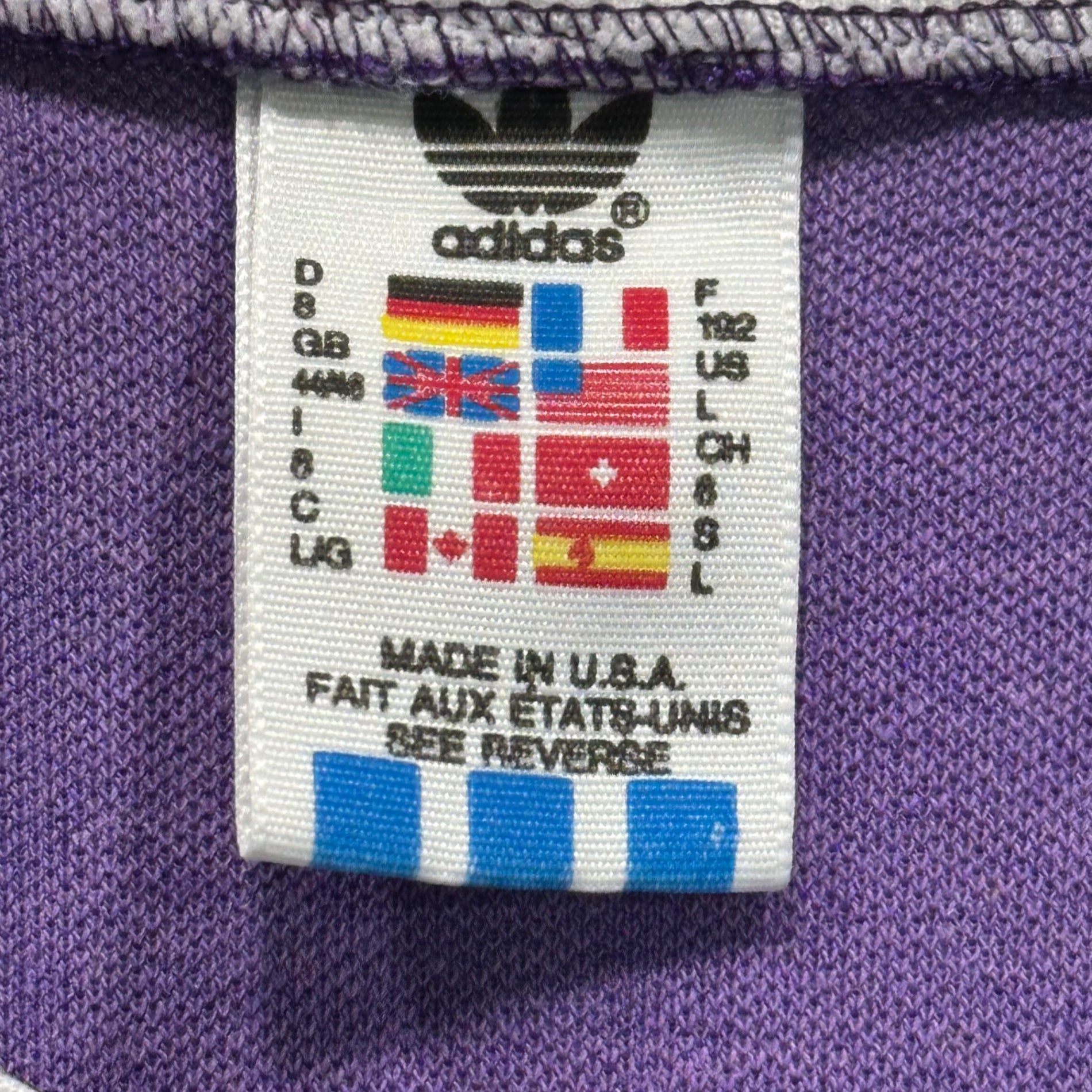 adidas(アディダス) International Flag Tag Game Shirt 万国旗タグ ゲーム シャツ S パープル