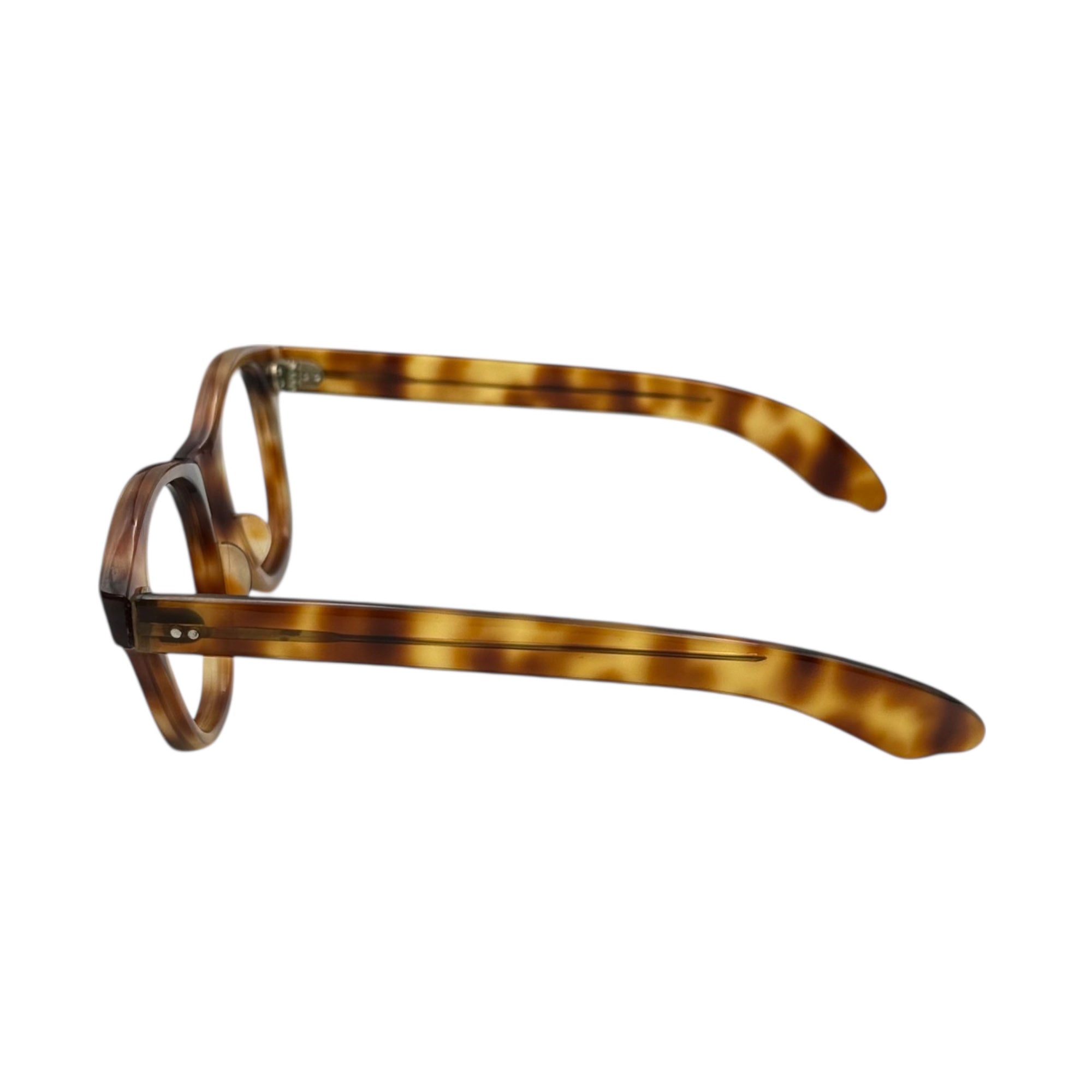 FRENCH VINTAGE(フレンチヴィンテージ) 50's Wellington Vintage Celluloid Frame ウェリントン ヴィンテージ セルロイド フレーム イエロートートイズ ジュラ地方 メガネ 眼鏡 サングラス 50年代 極太テンプル 鼈甲
