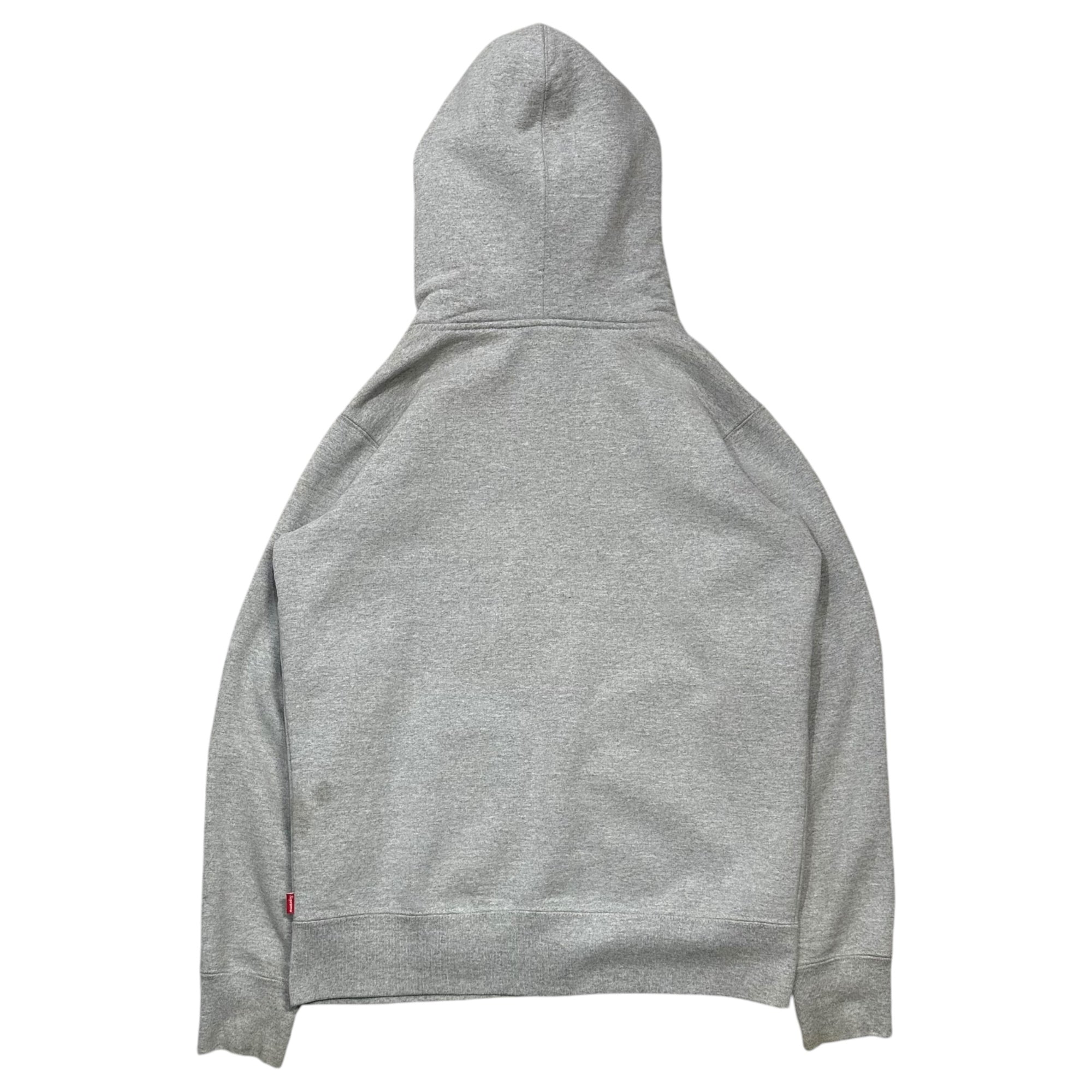 SUPREME(シュプリーム) 2015AW Felt Hooded Logo Zip Up Sweatshirt フェルト フーデッド ロゴ ジップアップ パーカー S ライトグレー