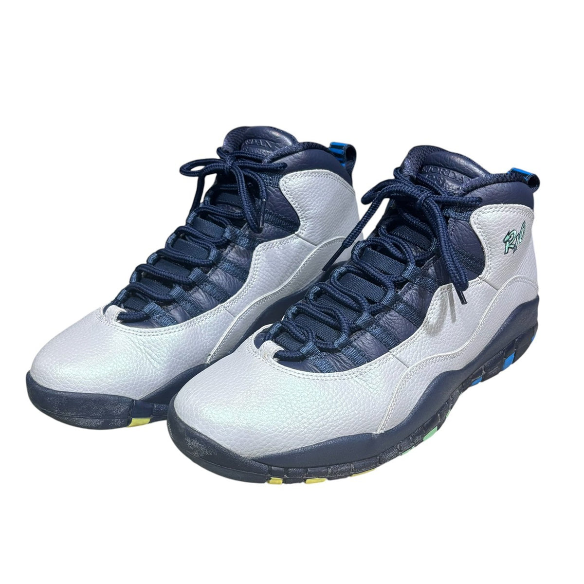 NIKE(ナイキ) AIR JORDAN 10 RETRO エアジョーダン 10 310805-019 27.5cm グレー×ネイビー ハイカット スニーカー