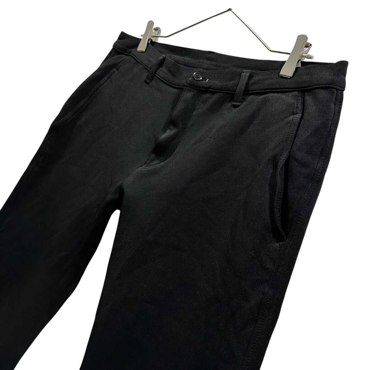 COMME des GARCONS HOMME(コムデギャルソンオム) 2005AW Garment-Dyed Polyester Pants ポリエステル 製品染め ストレート パンツ HP-P003 L ブラック AD2005