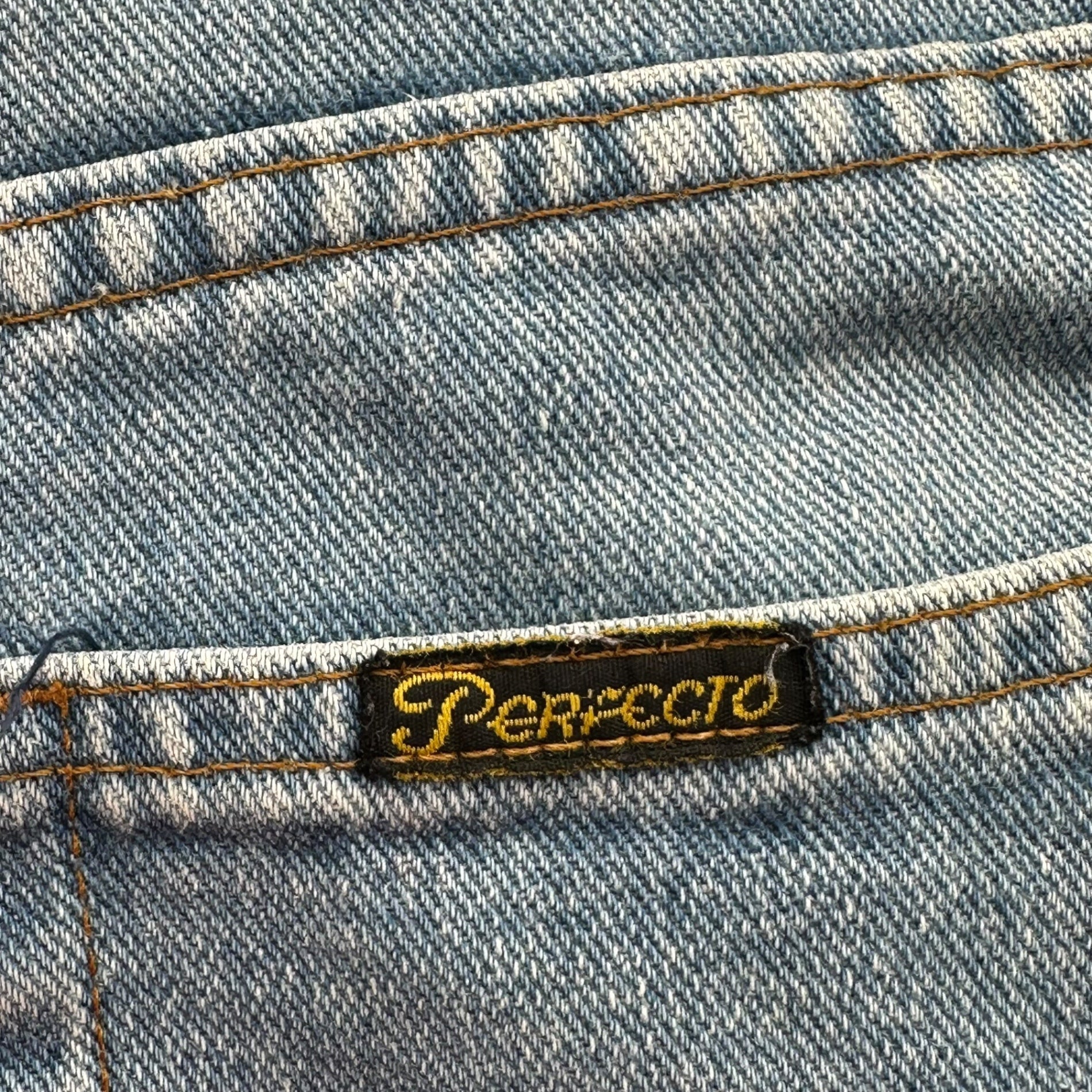 SCHOTT(ショット) Perfecto USA made Denim Pants ウォッシュド ストレート デニム パンツ 表記消(実寸約78cm) ライトインディゴ USA製