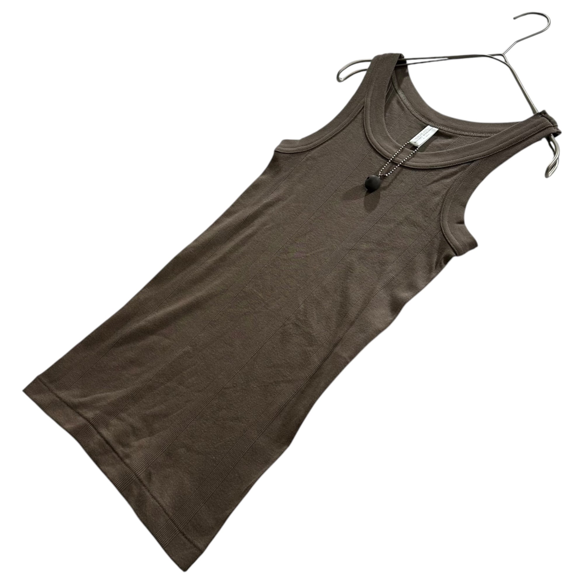 NUMBER (N)INE(ナンバーナイン) 2002AW "NOWHERE MAN" Rib Tank Top ノーウェアーマン リブ タンクトップ 3(M) ブラウン リンゴチャーム付属