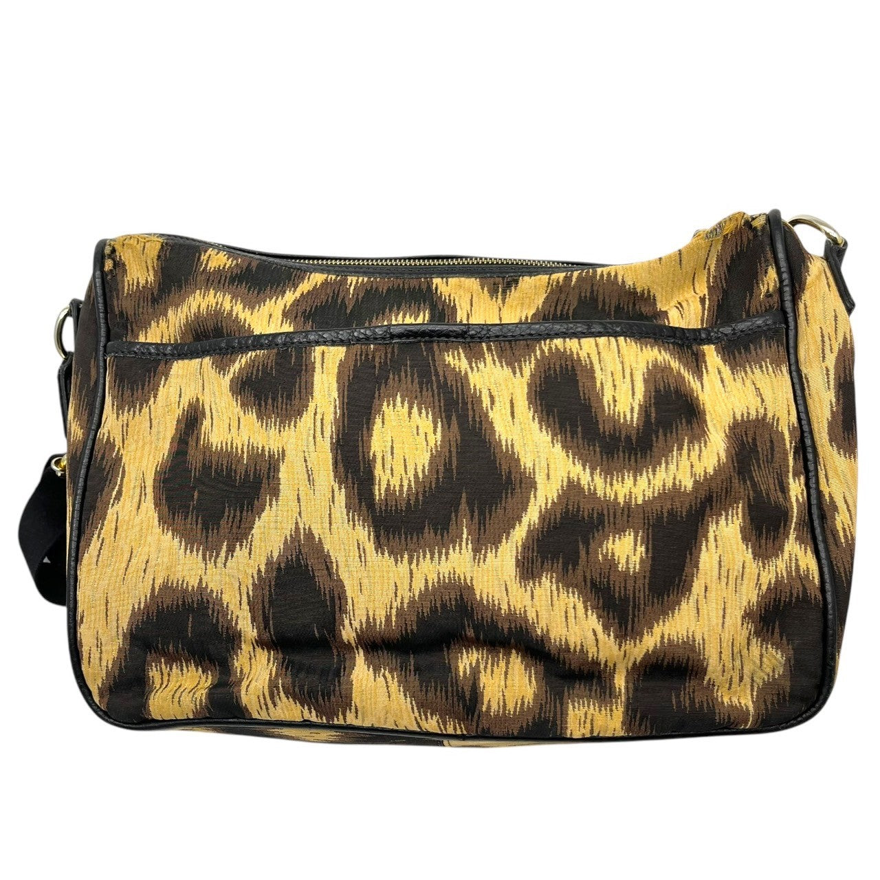 Vivienne Westwood(ヴィヴィアンウエストウッド) Orbro logo leopard shoulder bag オーブ ロゴレオパード ショルダー バッグ ブラウン×ブラック