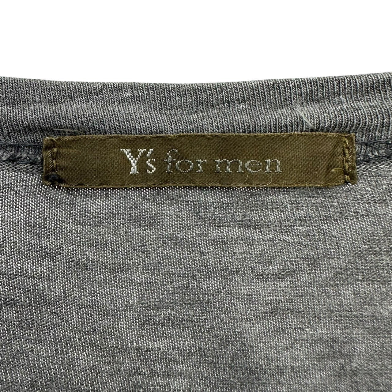 Y's for men(ワイズフォーメン) 90's Vintage one point logo long sleeve T-shirt ヴィンテージ ワンポイントロゴ ロングスリーブ Tシャツ MZ-T02-001 FREE グレー×ホワイト