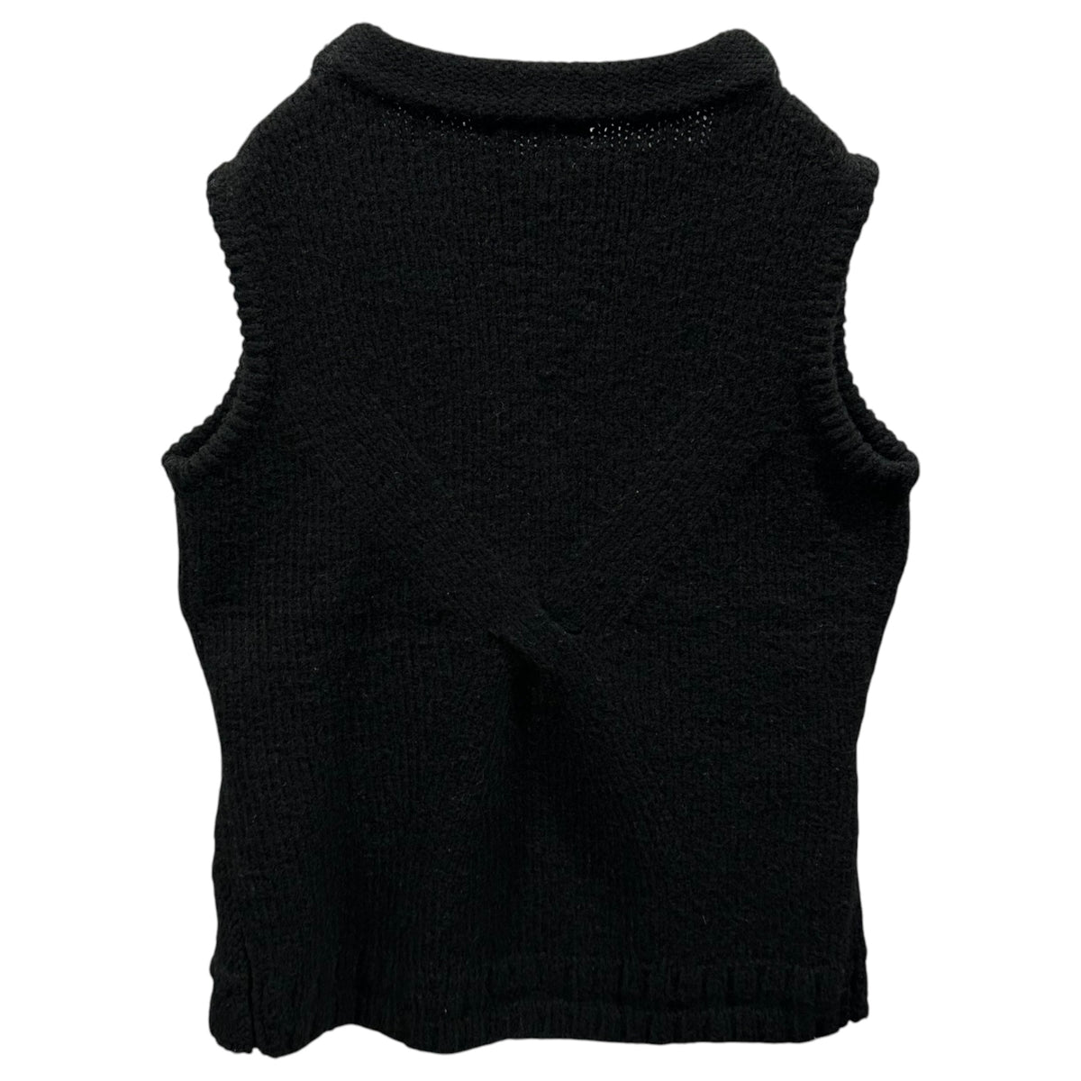 MARITHE FRANCOIS GIRBAUD(マリテフランソワジルボー) Deformed-Knit Vest 変形 ニット ベスト F7-8225 M ブラック