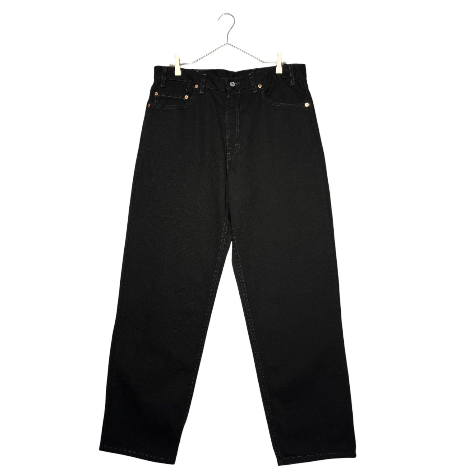 Levi's(リーバイス) 00's 550 USA製 Tapered black denim pants テーパード ブラック デニム パンツ 00550-0260 W36 / L30 ブラック 2000年製造 裏ボタン554