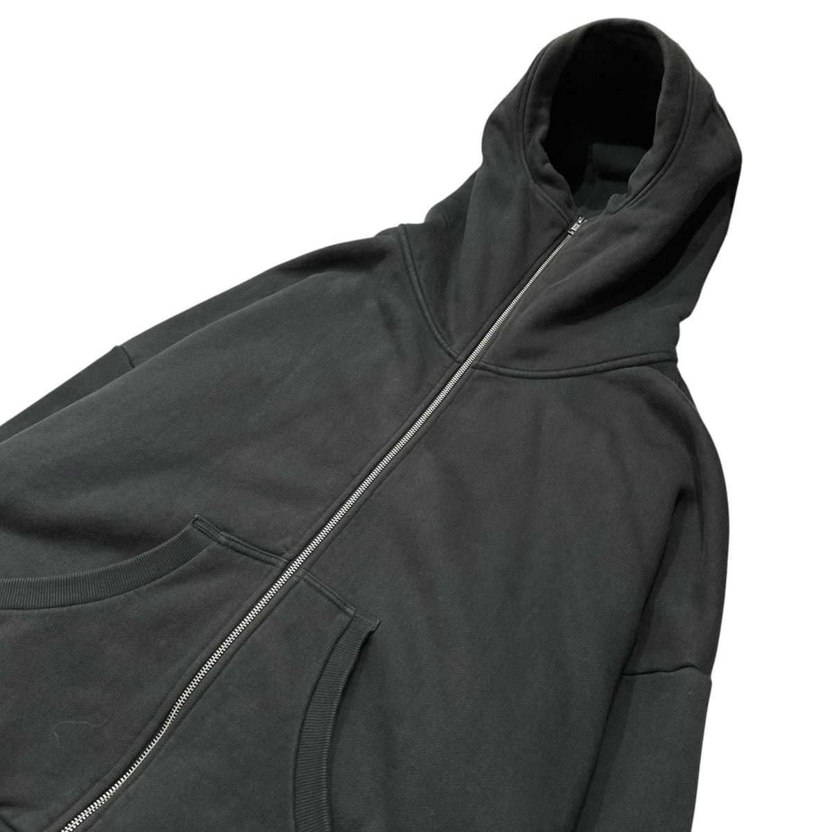 entire studios(エンタイアスタジオ) Full-zip hoodie フルジップアップ フーディー パーカー ES2106 XL ウォッシュブラック