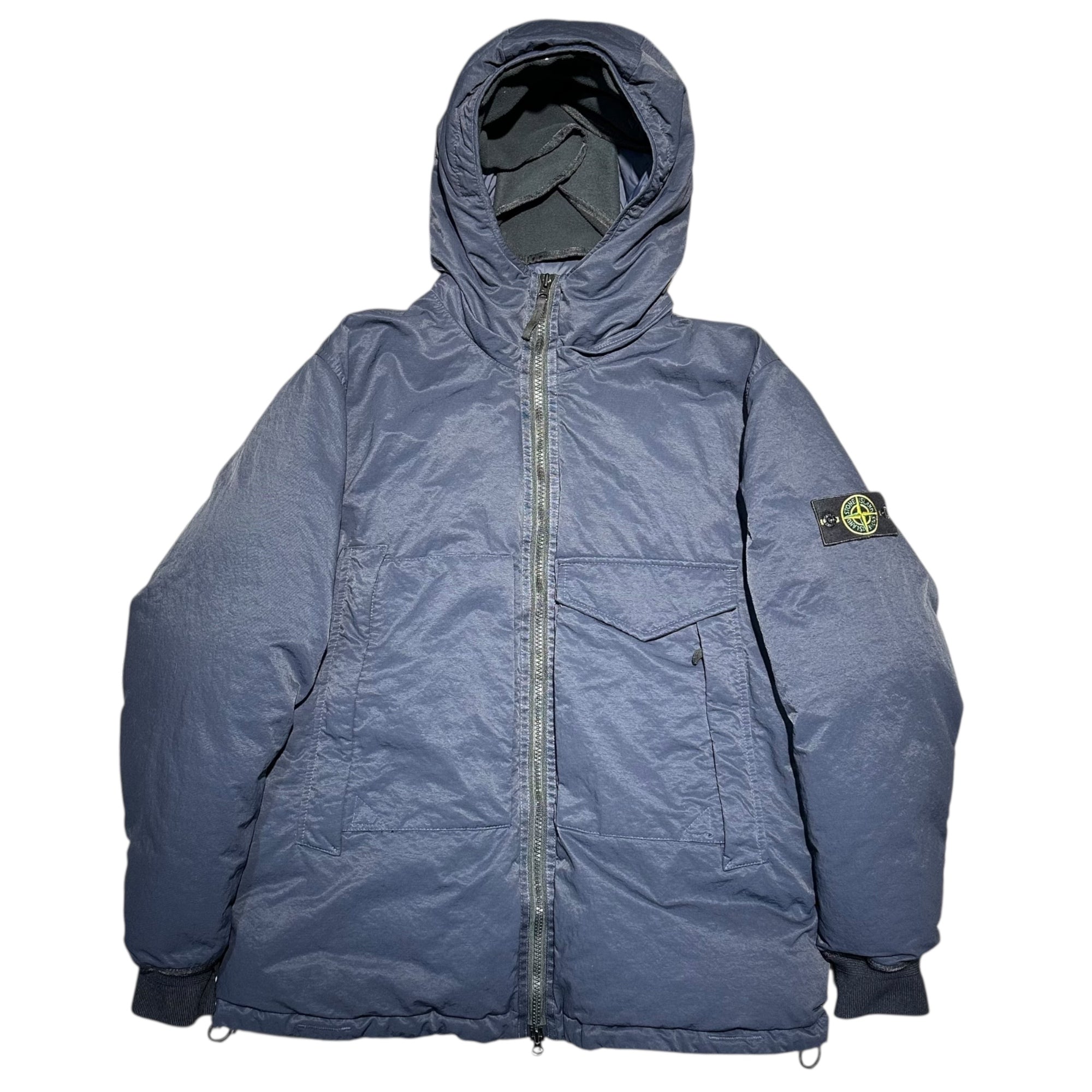 STONE ISLAND(ストーンアイランド) 22AW OPAQUE NYLON TWILL DOWN JACKET オペーク ナイロン ツイル ダウン ジャケット 77154121 XL ネイビー フーデッド