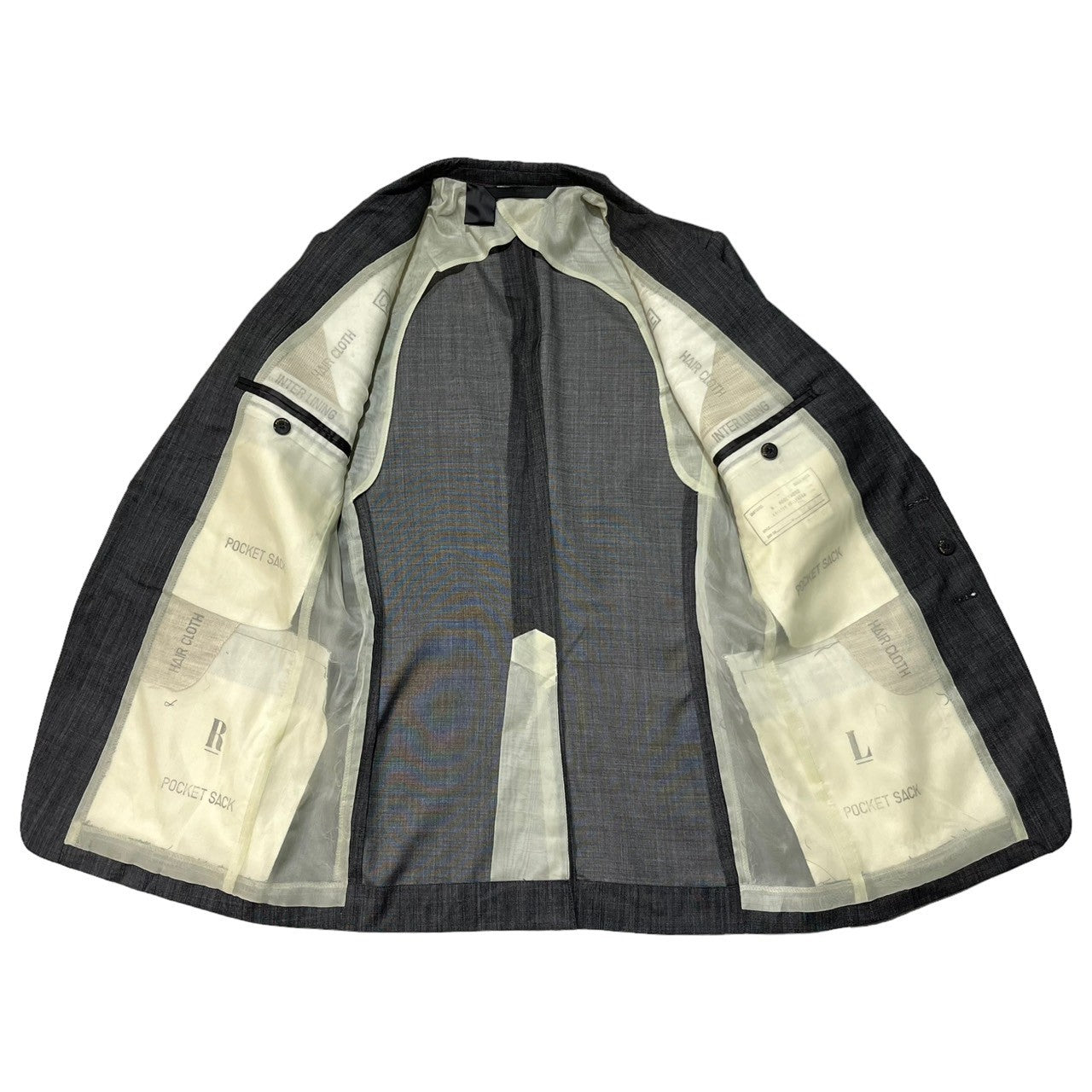 N.HOOLYWOOD(エヌハリウッド ミスターハリウッド) Slim type setup suit スリムタイプ セットアップ スーツ テーラード ジャケット スラックス 251-JK01 251-PT01 SIZE 36R(S) グレー セットアップ販売
