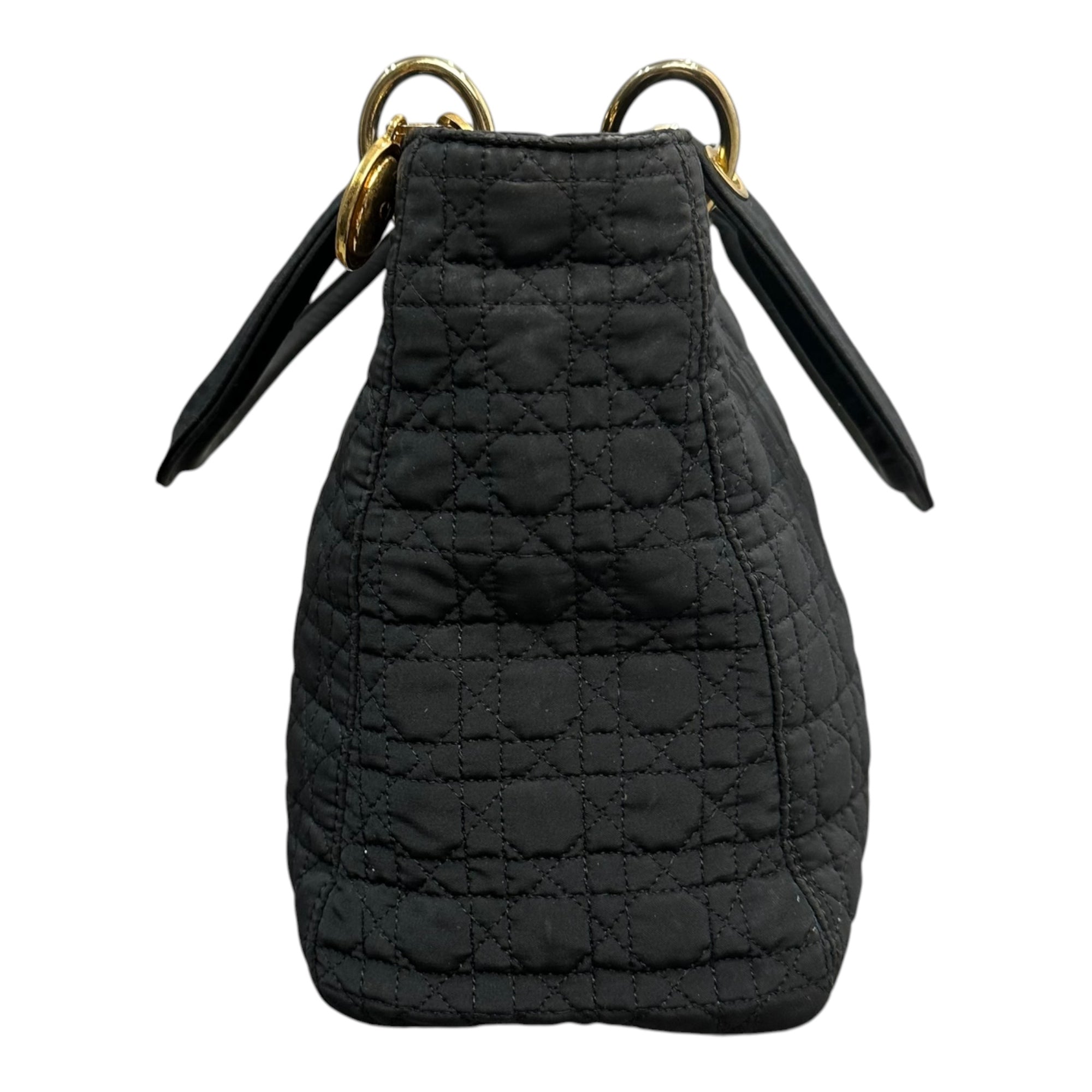 Christian Dior(クリスチャンディオール) Lady Dior Cannage Handbag レディディオール カナージュ ハンド バッグ ブラック キルティング