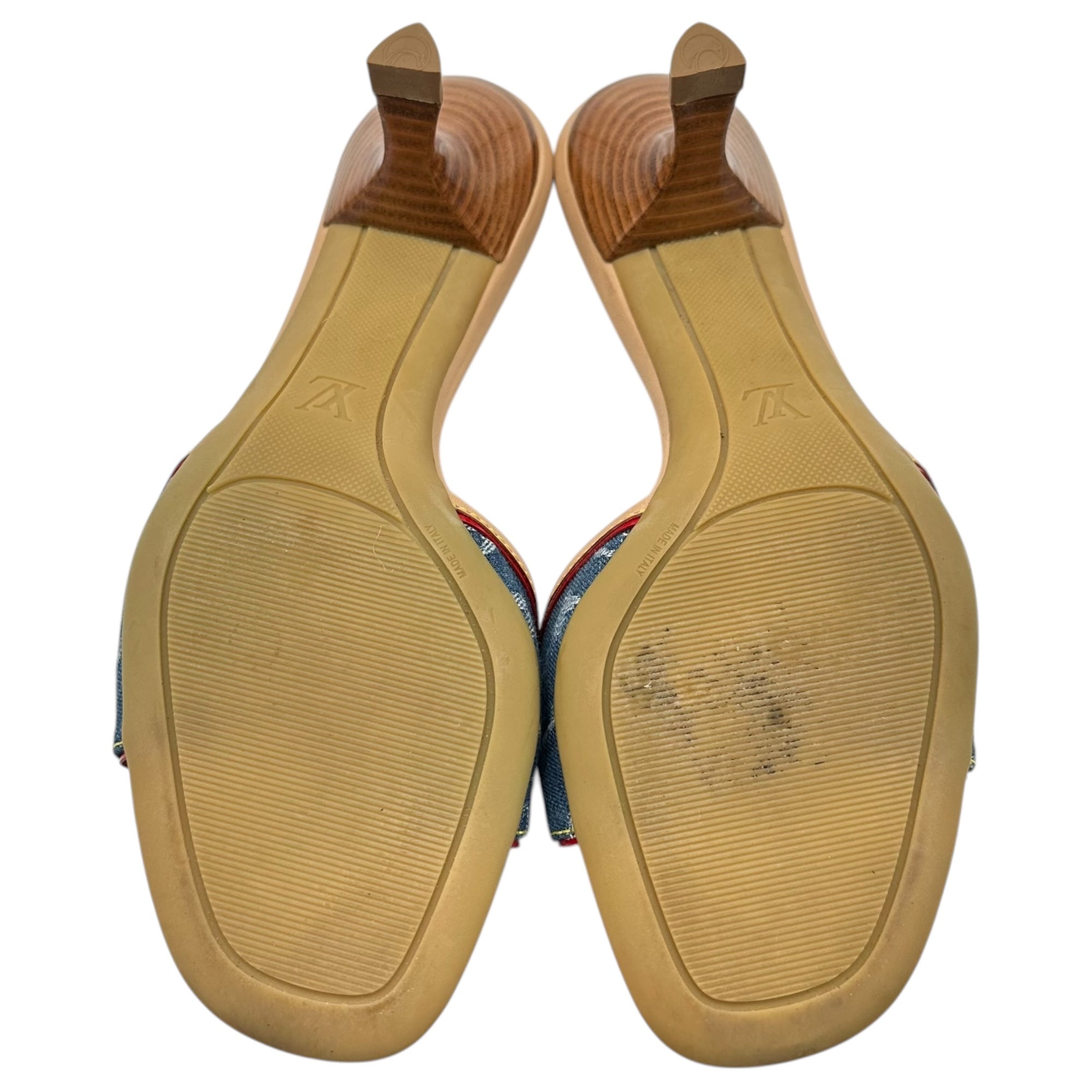 LOUIS VUITTON(ルイヴィトン) Monogram Denim Ribbon Mules モノグラム