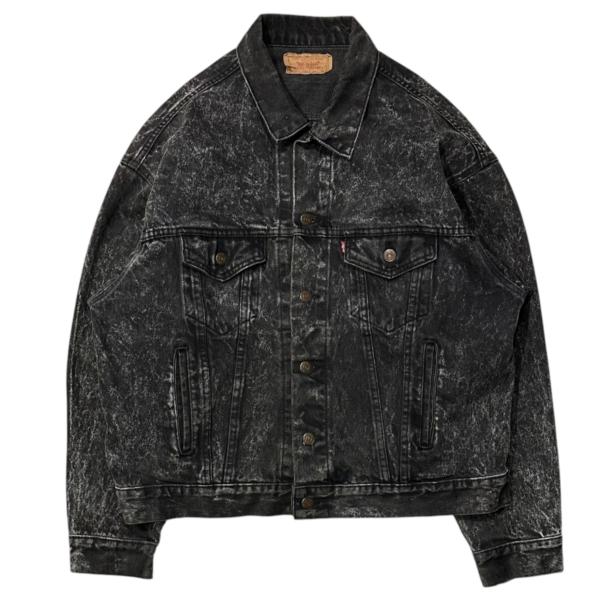 Levi's(リーバイス) 1988's 70507 Black Acid Wash Denim Jacket アシッド ウォッシュ ブラック デニム ジャケット 70507-0253 XL ブラック 80's 80年代 工場523 ヴィンテージ ケミカル