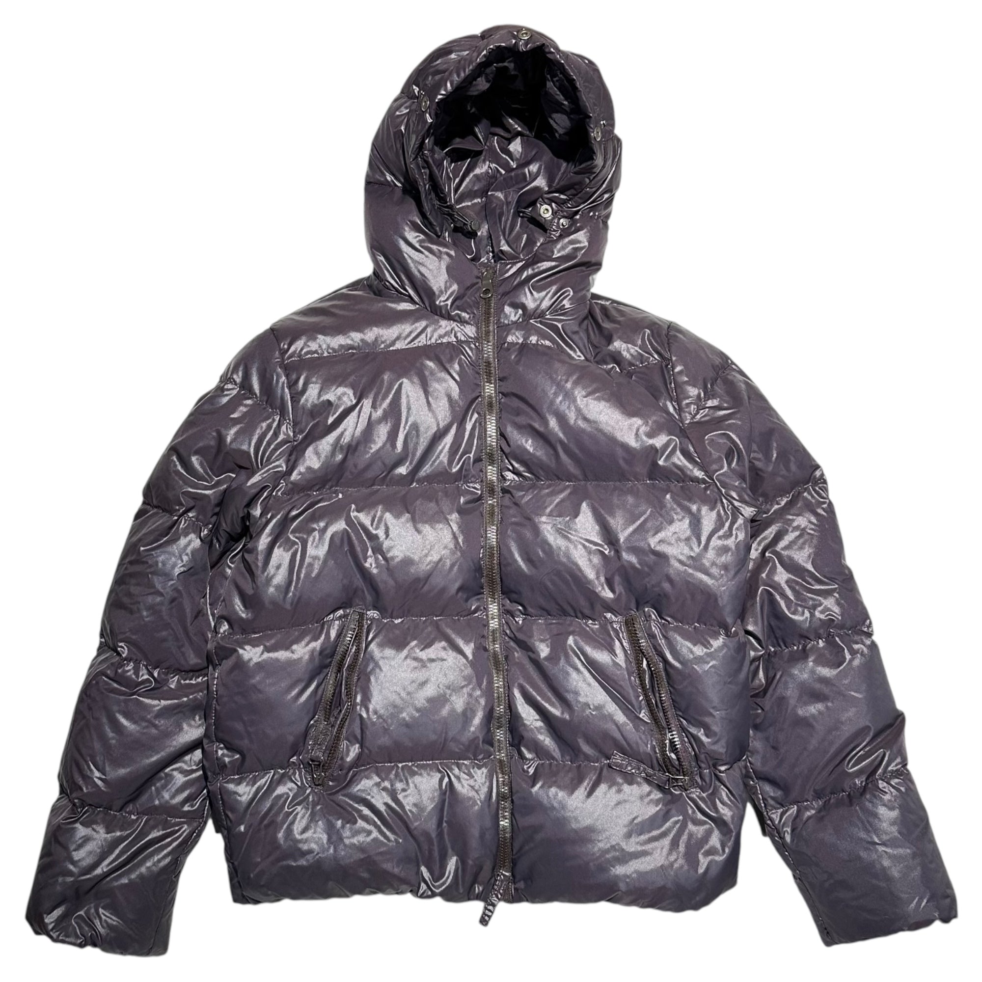 DUVETICA(デュベティカ) Fur-trimmed Hooded Down Jacket ファー装飾 フーデッド ダウン ジャケット 48(M程度) パープル 海外購入品