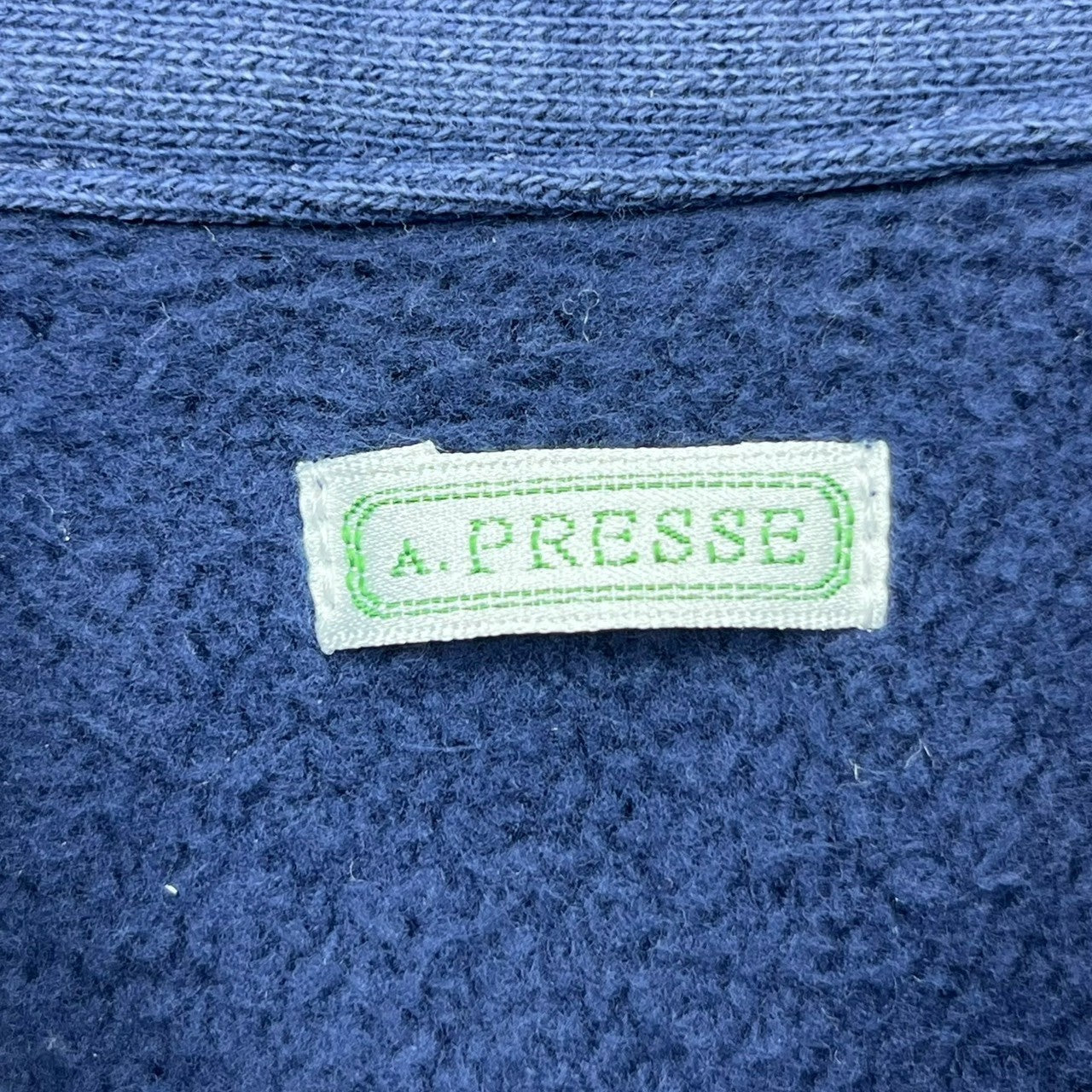 A.PRESSE(アプレッセ) 22FW Vintage Half Zip Sweatshirt ヴィンテージ ハーフ ジップ スウェット シャツ 22AAP-05-03M 2 ネイビー 完売品