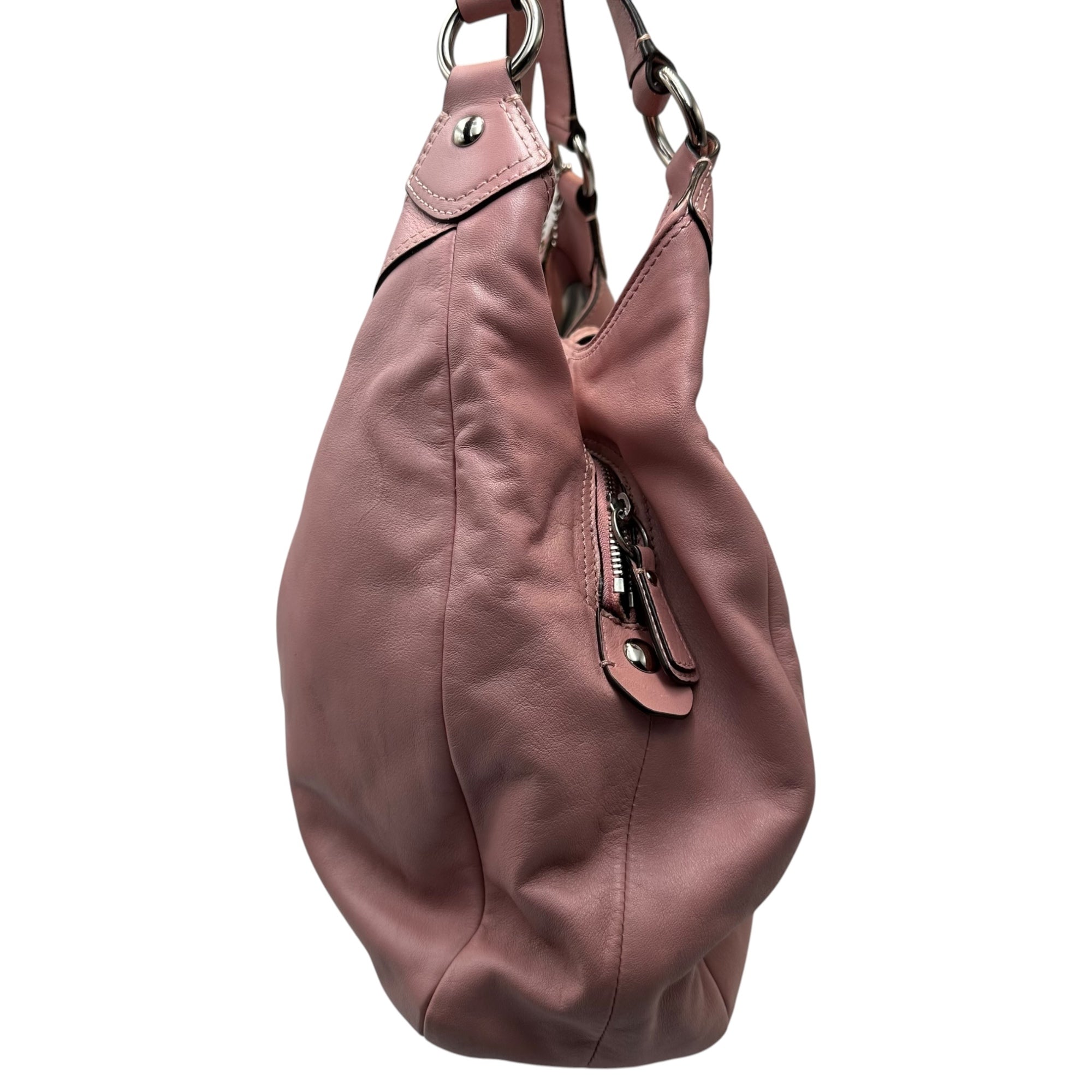 COACH(コーチ) Soho Leather Large Hobo ソーホー レザー ラージ ホーボー F17092 ピンク ワンショルダー ショルダー バッグ