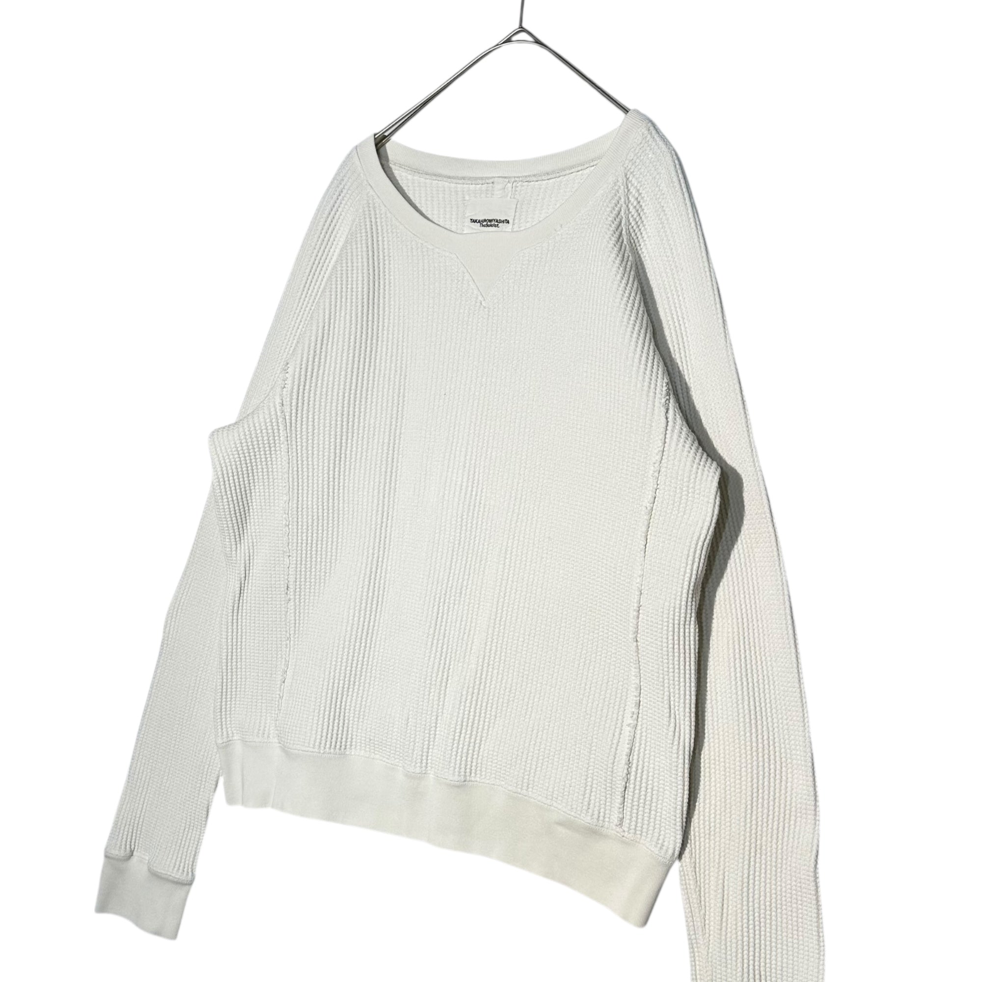 TAKAHIRO MIYASHITA The Soloist.(タカヒロミヤシタザソロイスト) Front V Thermal L/S Tee 前V サーマル 長袖 カットソー 0001bAW15 46 ホワイト