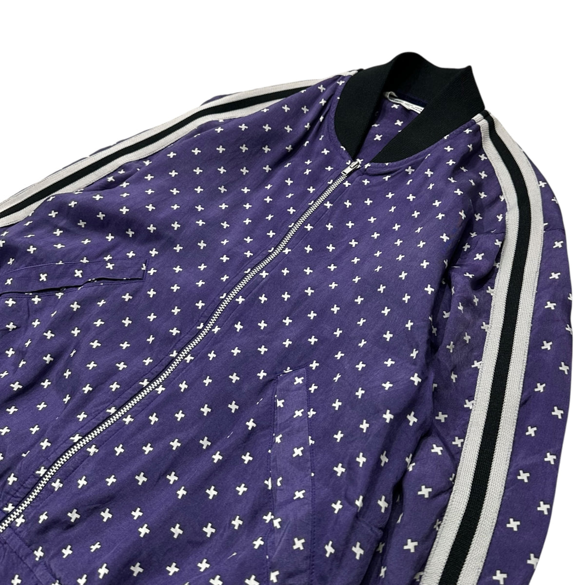 COMME des GARCONS COMME des GARCONS(コムデギャルソンコムデギャルソン) 2005SS Side Stripes Cupro Blouson サイドライン キュプラ ブルゾン RO-J009 M パープル AD2004 00's