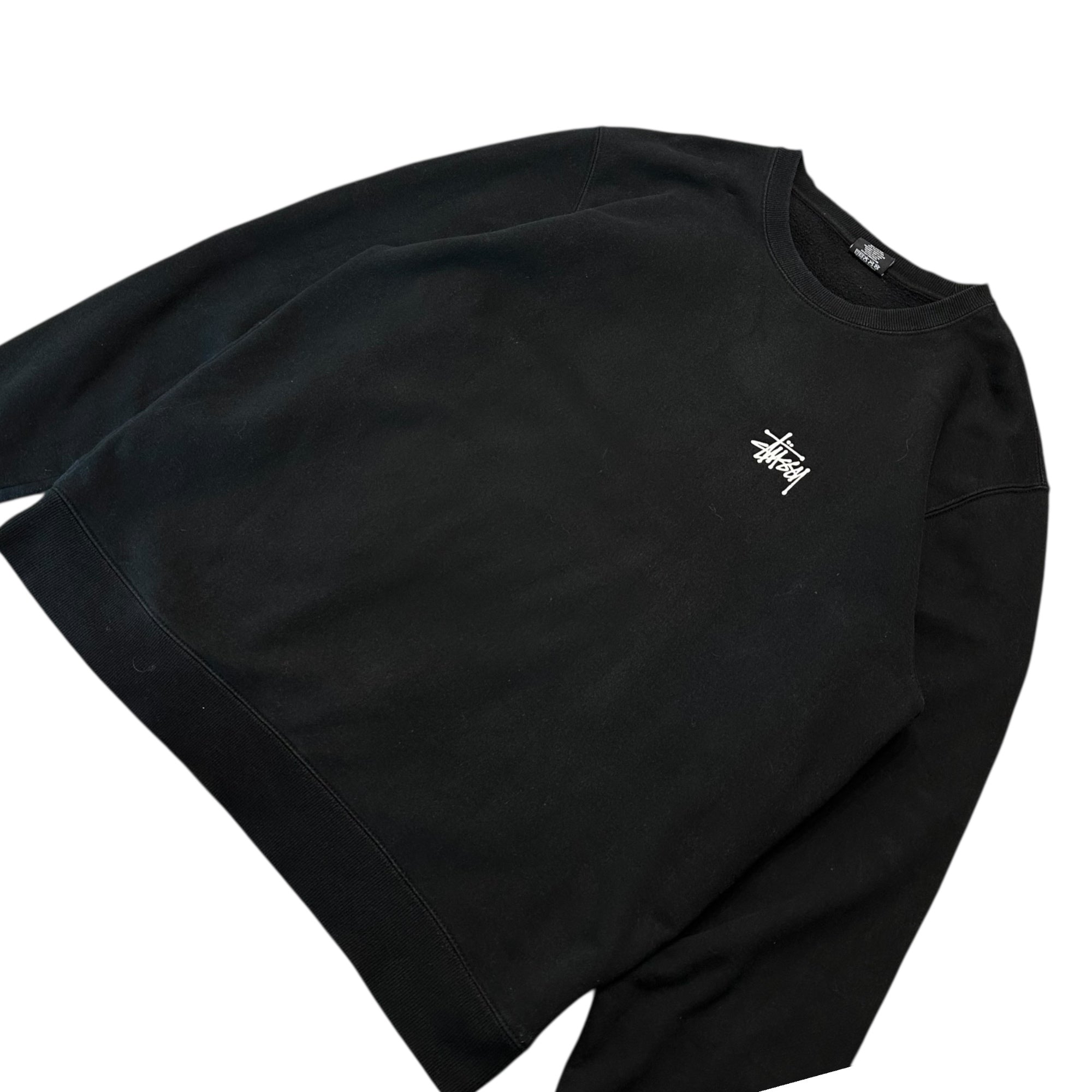 STUSSY(ステューシー) Basic Stussy Crew ロゴ プリント クルーネック スウェット XL ブラック