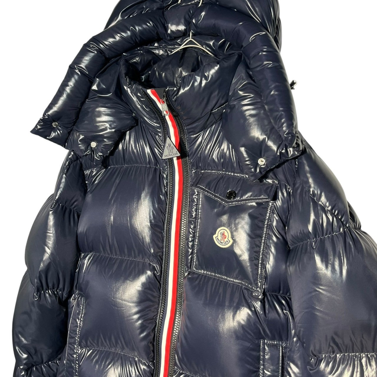 MONCLER(モンクレール) MONTBELIARD GIUBBOTTO DOWN JACKET モンベリアール ジュボット ダウン ジャケット E20914180305 4(XL程度) ネイビー モンベリアル トリコロール