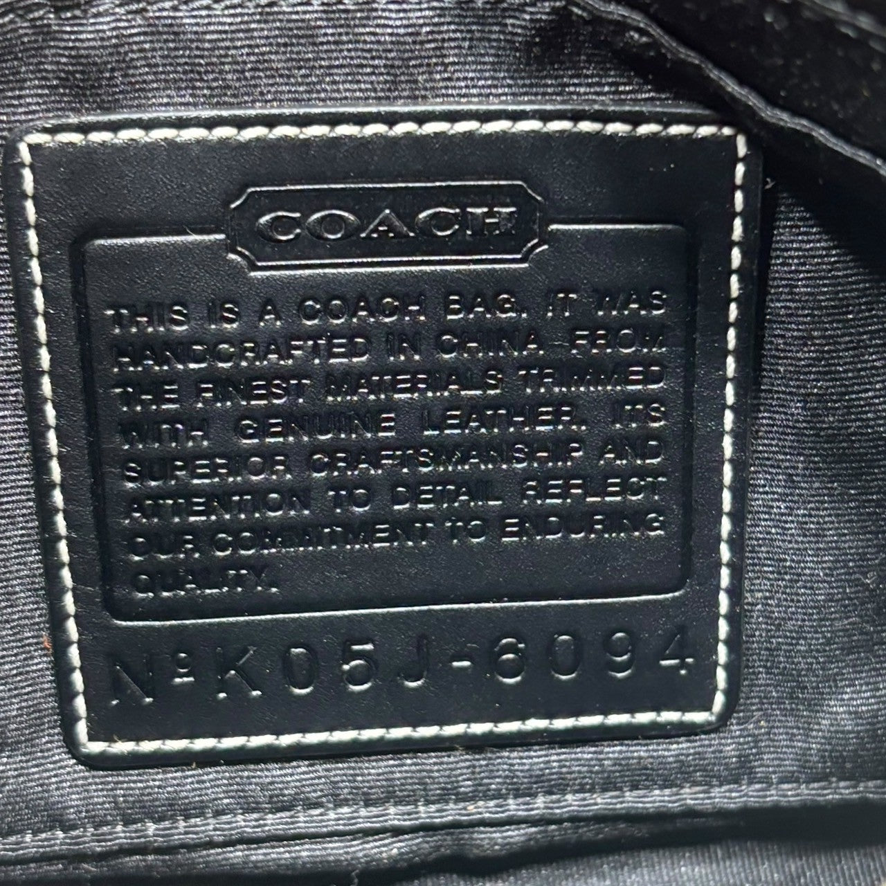 COACH(コーチ) Signature Canvas Accessory Pouch シグネチャー キャンバス アクセサリー ポーチ 6094 ブラック×グレー ワンショルダー ミニ バッグ