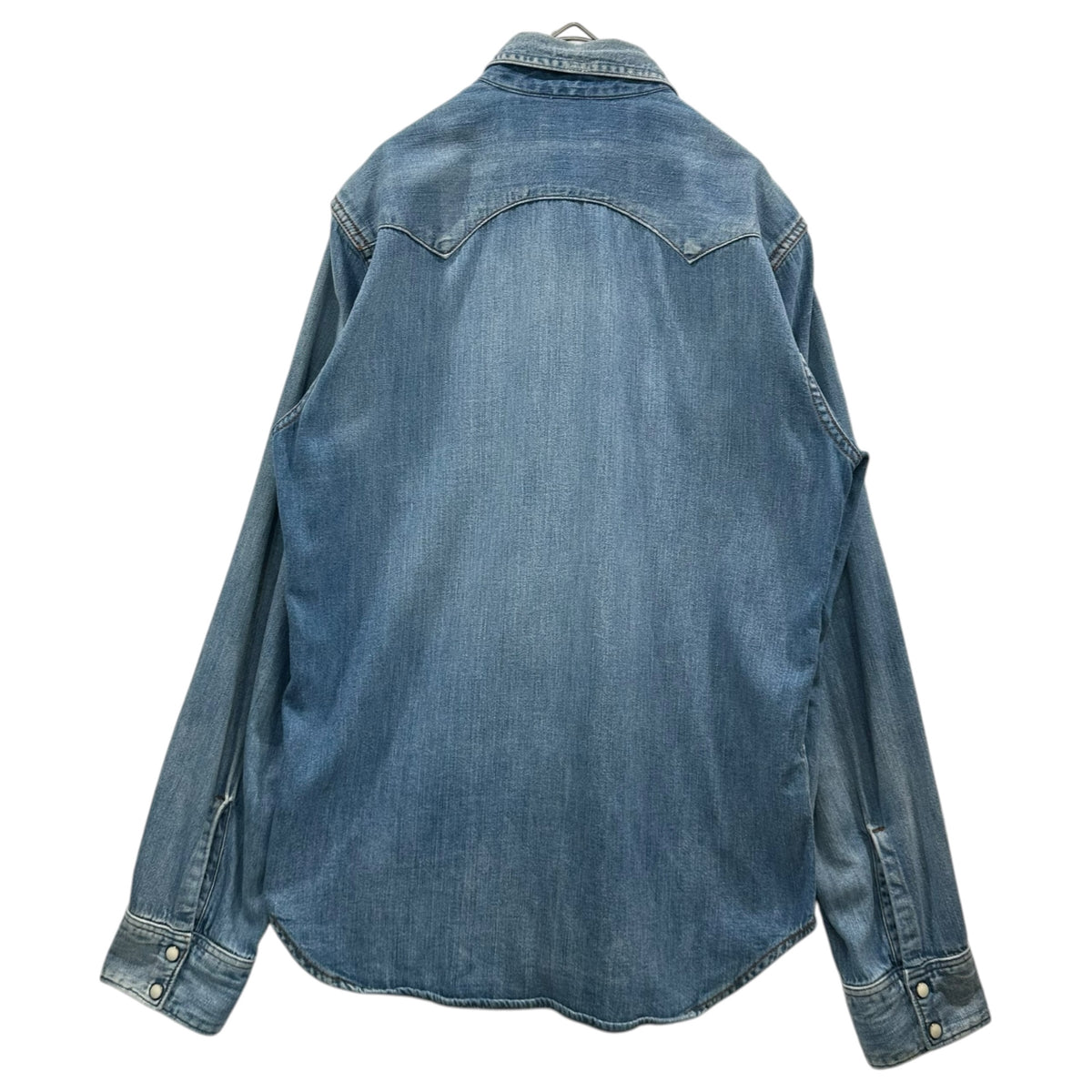 BLUE BLUE(ブルーブルー) BORO Western Denim Shirt ヴィンテージ加工 ウエスタン デニム シャツ 2 ライトインディゴ パッチワーク