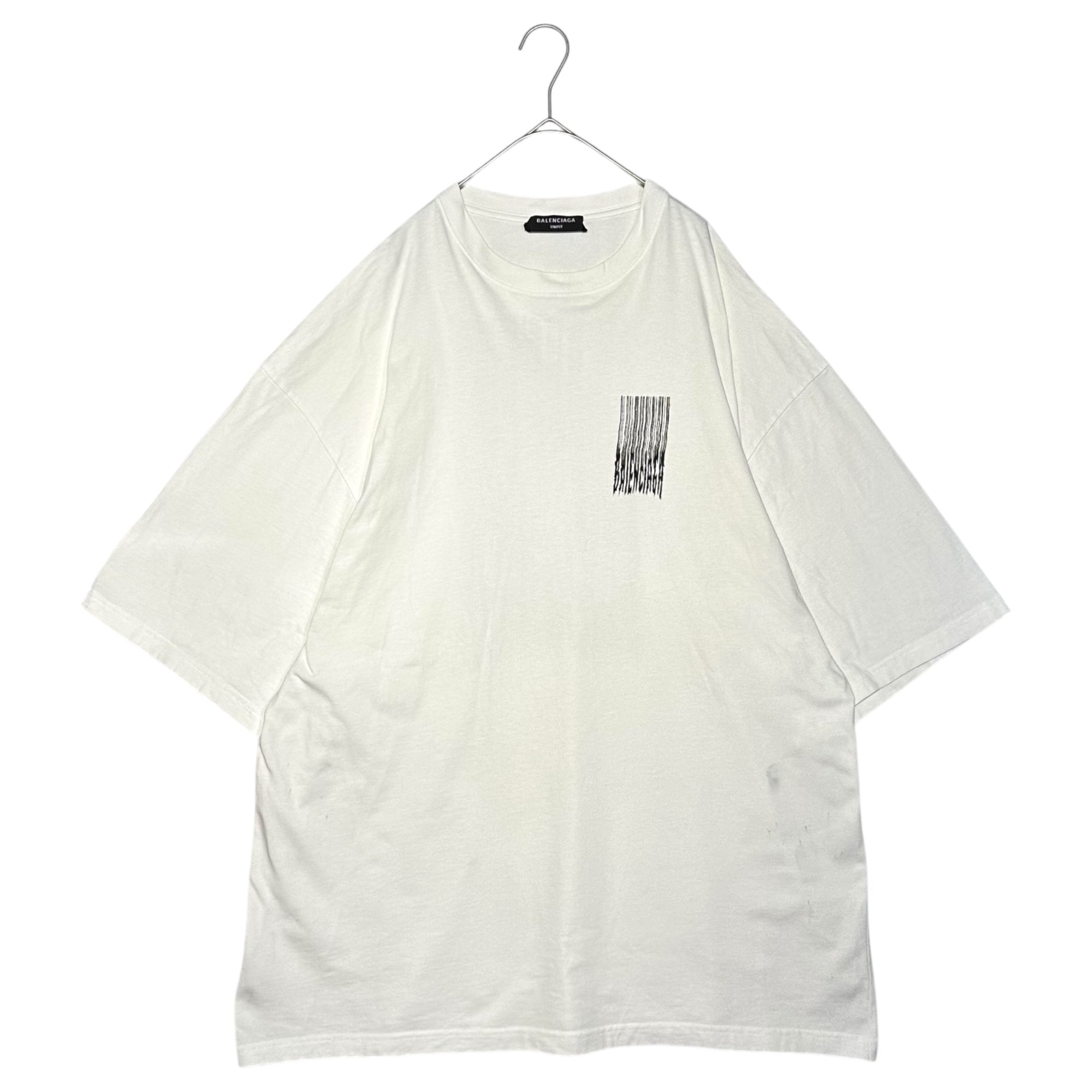 BALENCIAGA(バレンシアガ) 21AW Barcode Logo Graphic T-Shirt バーコード ロゴ グラフィック Tシャツ 661715 M ホワイト