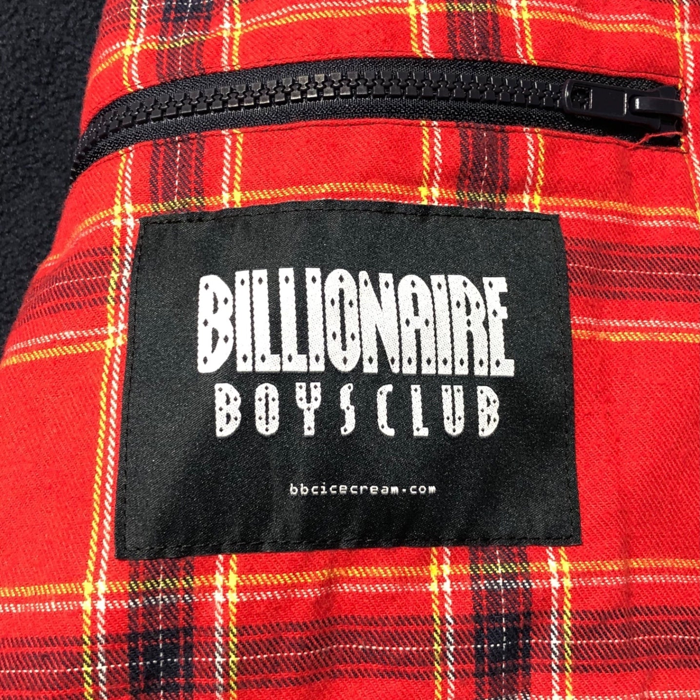BILLIONAIRE BOYS CLUB(ビリオネアボーイズクラブ) check zipup jacket チェック ジップアップ ジャケット L レッド 国内タグ無し